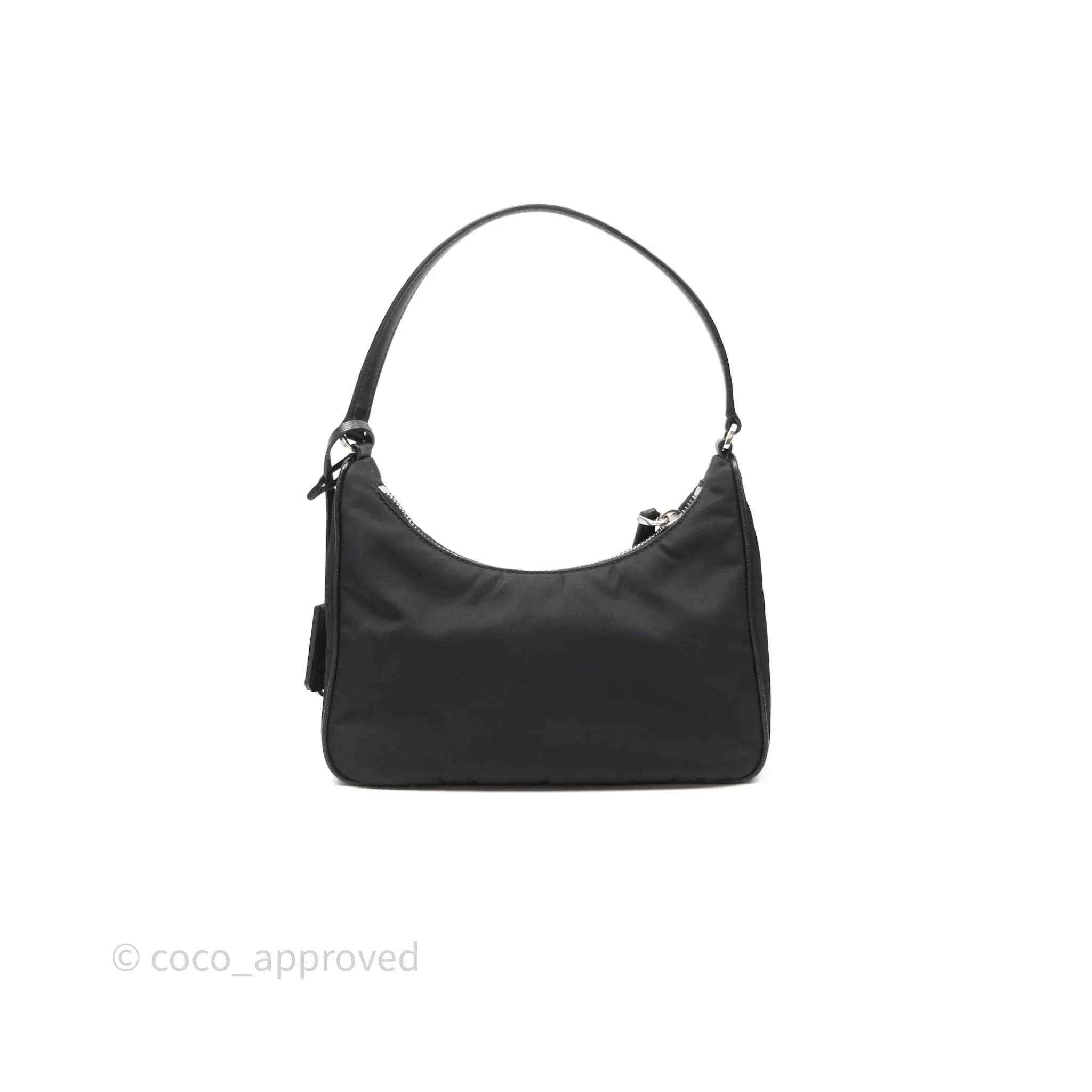 Prada Re-Edition 2005 Nylon Mini Bag Black Silver Hardware