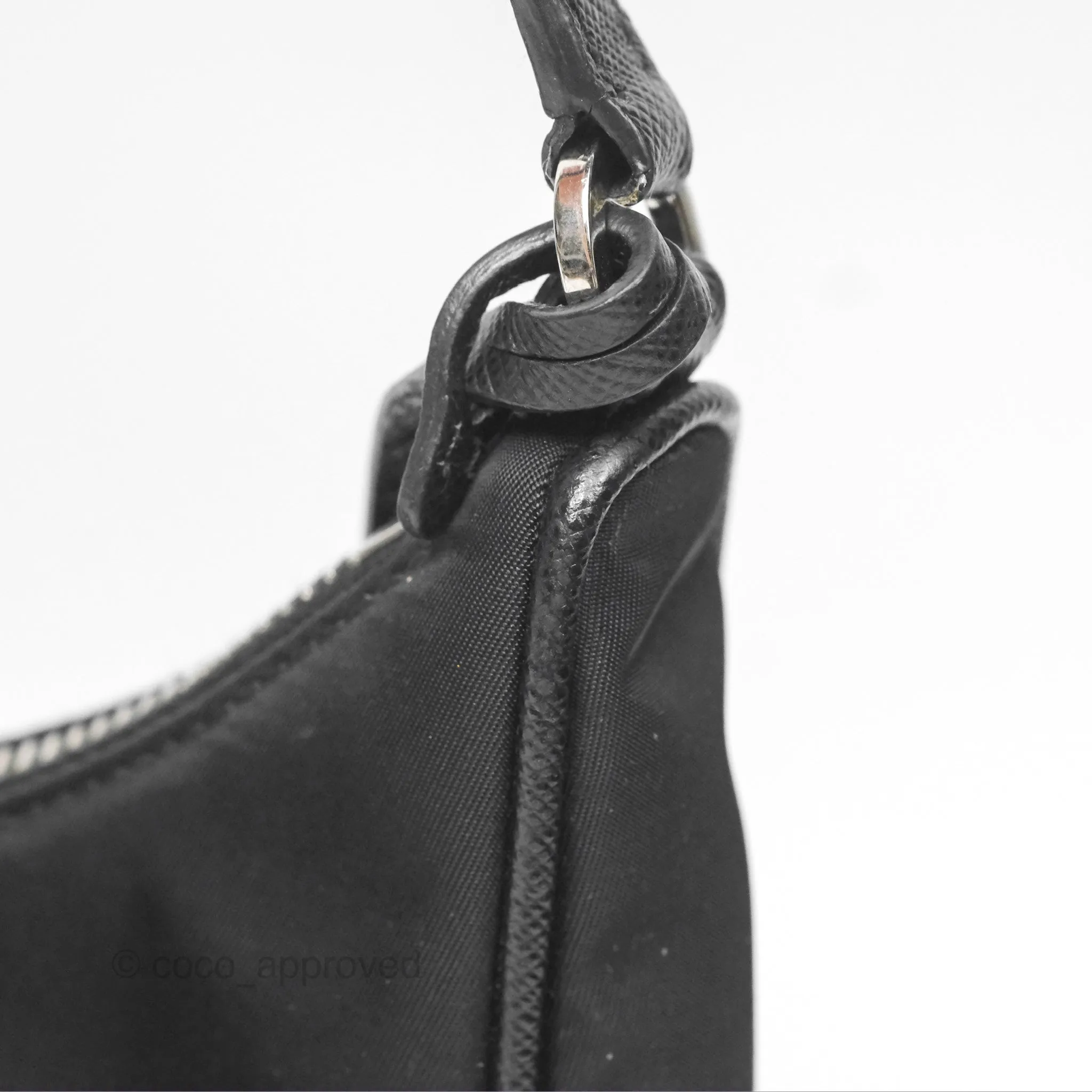 Prada Re-Edition 2005 Nylon Mini Bag Black Silver Hardware