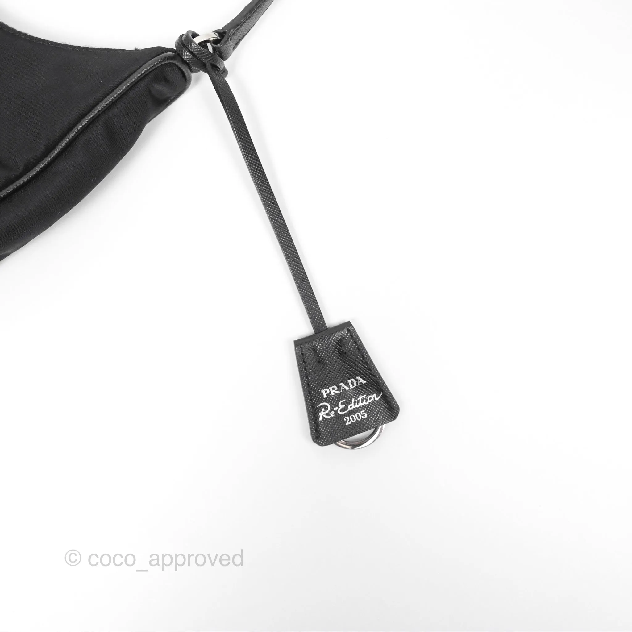 Prada Re-Edition 2005 Nylon Mini Bag Black Silver Hardware