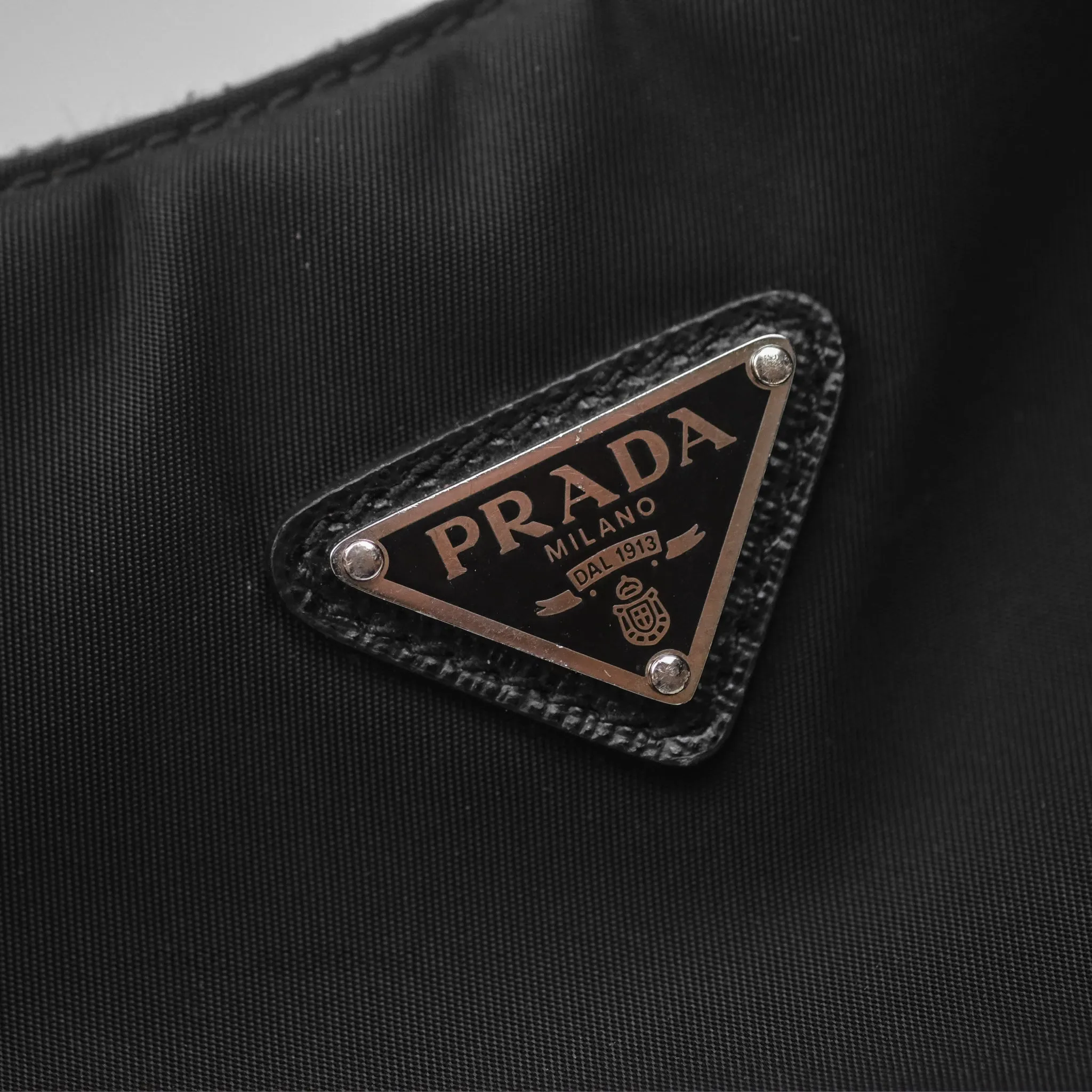 Prada Re-Edition 2005 Nylon Mini Bag Black Silver Hardware
