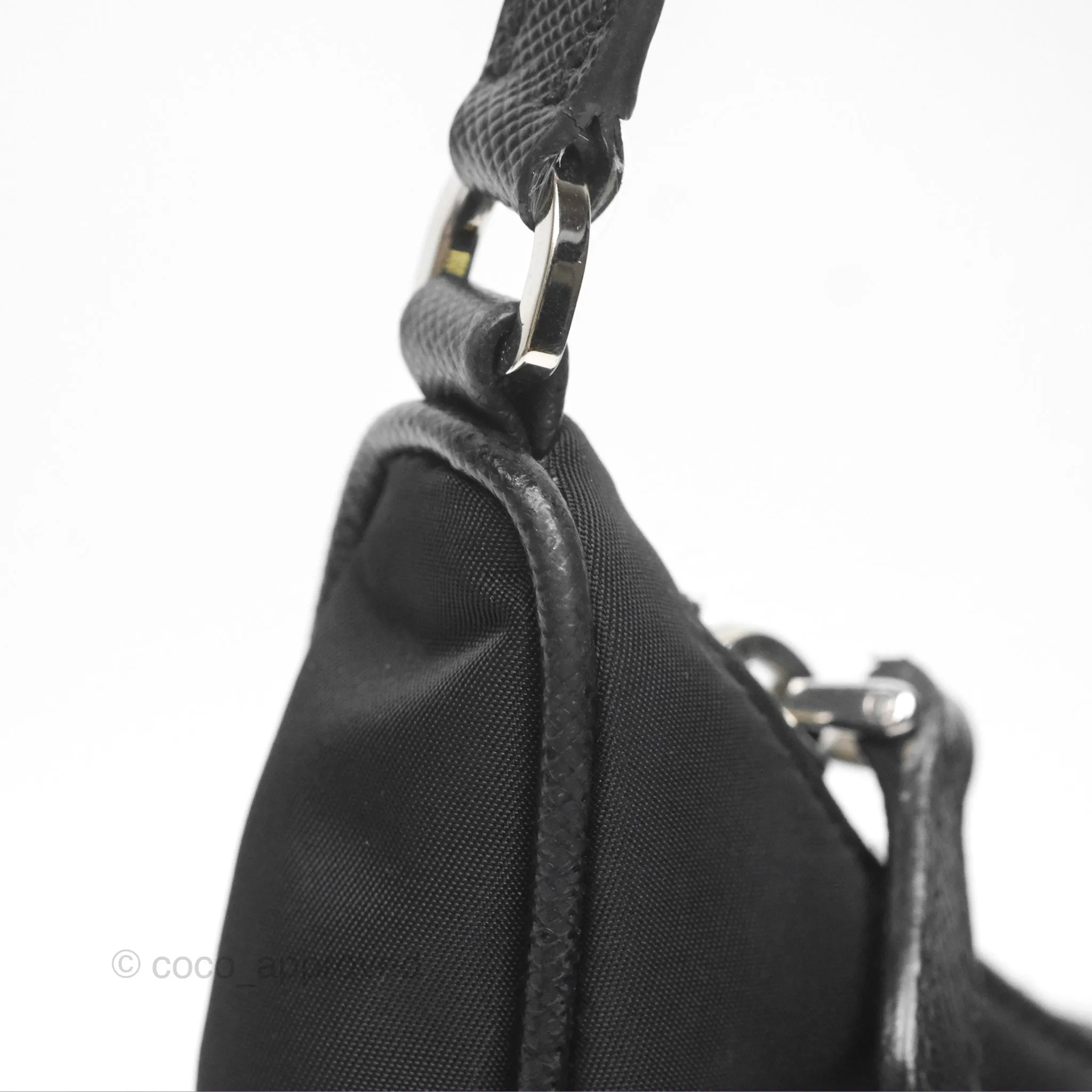 Prada Re-Edition 2005 Nylon Mini Bag Black Silver Hardware