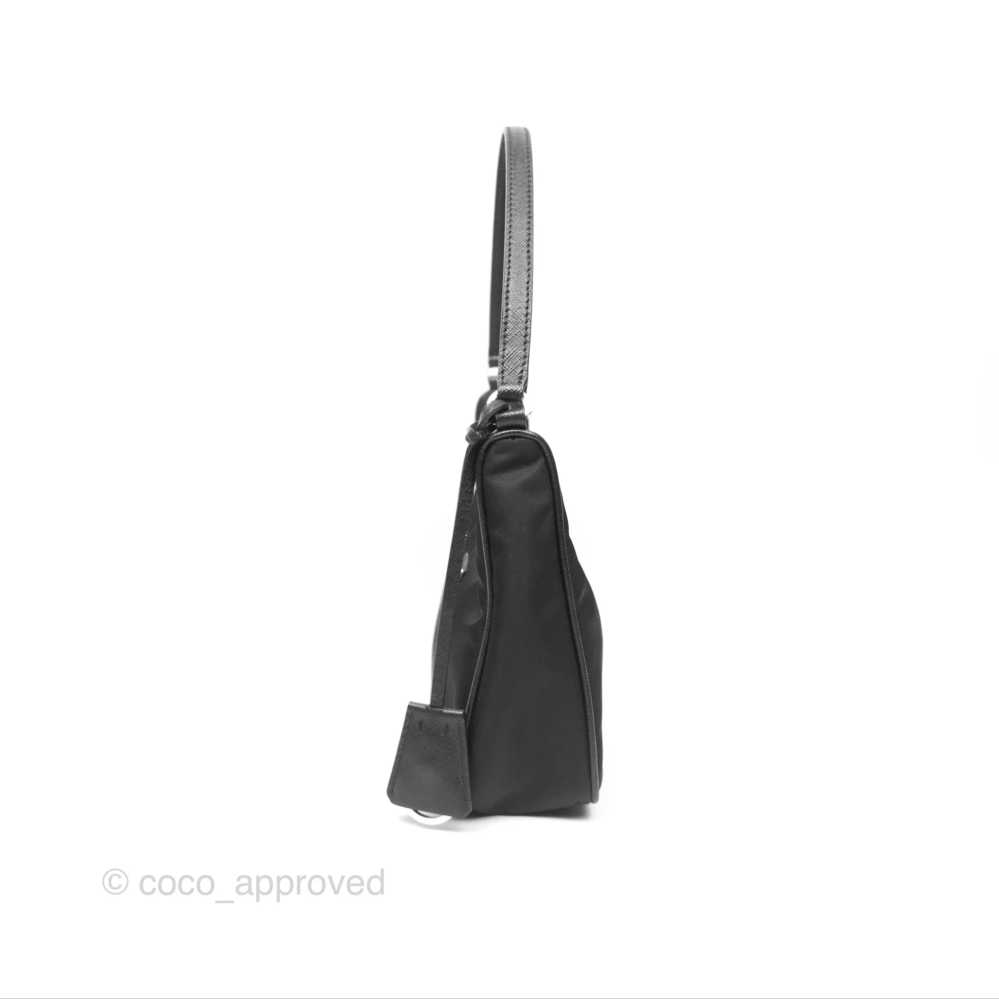 Prada Re-Edition 2005 Nylon Mini Bag Black Silver Hardware