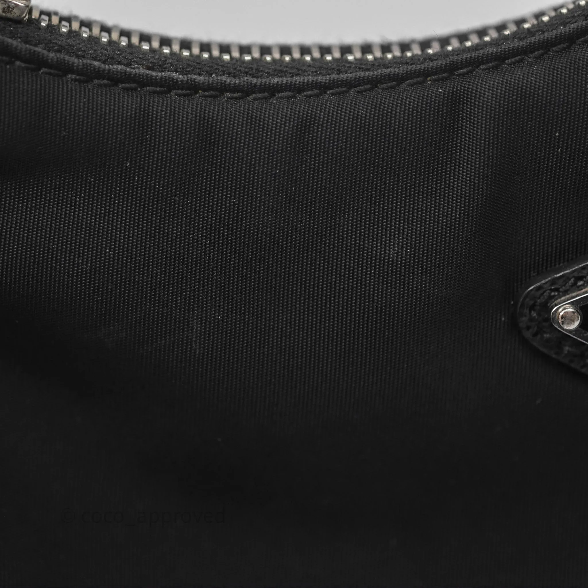Prada Re-Edition 2005 Nylon Mini Bag Black Silver Hardware