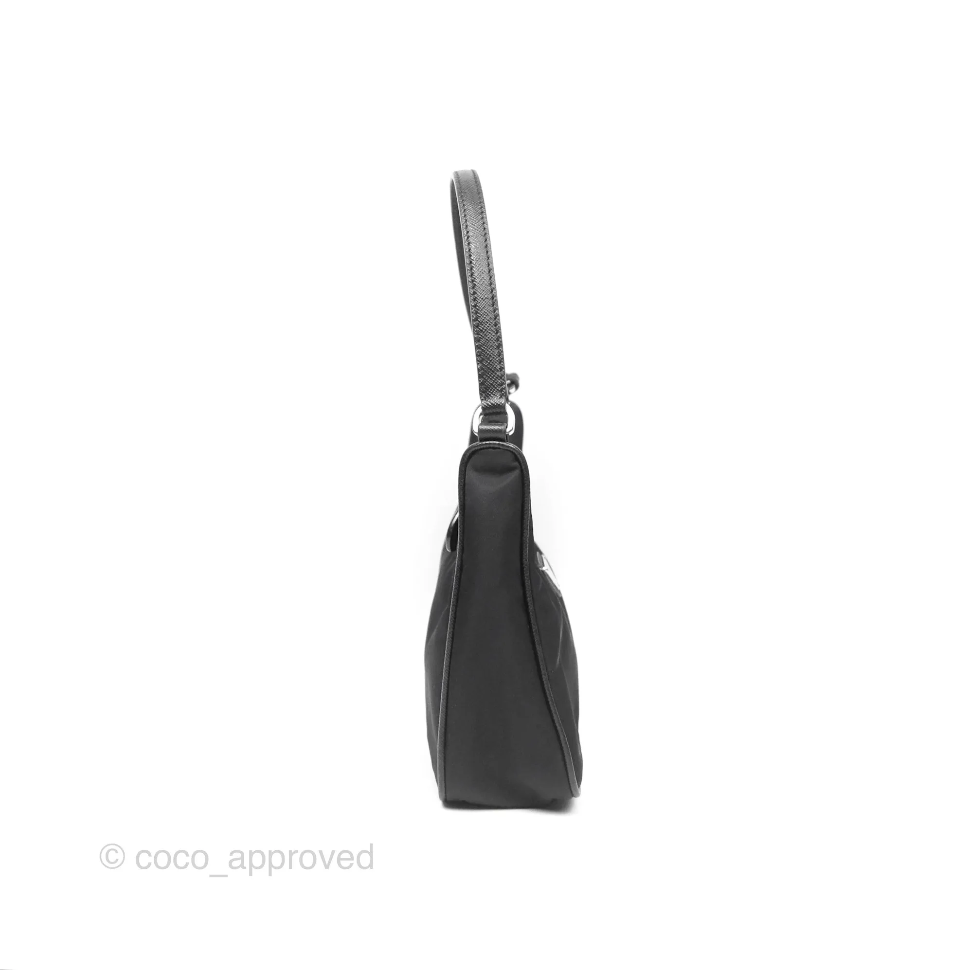 Prada Re-Edition 2005 Nylon Mini Bag Black Silver Hardware