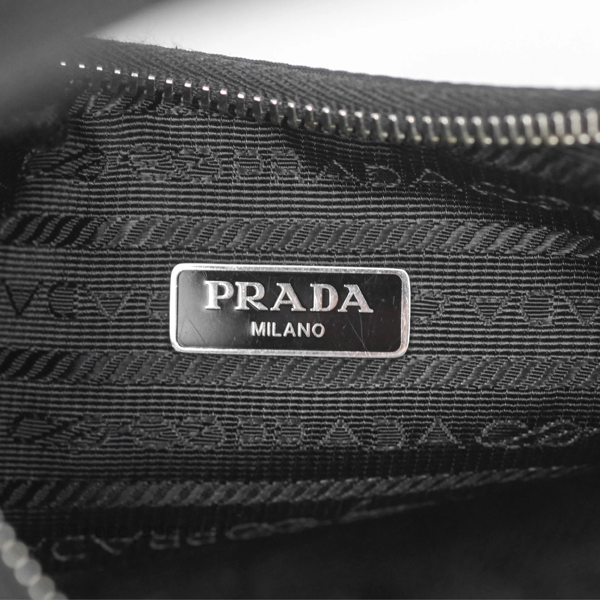 Prada Re-Edition 2005 Nylon Mini Bag Black Silver Hardware
