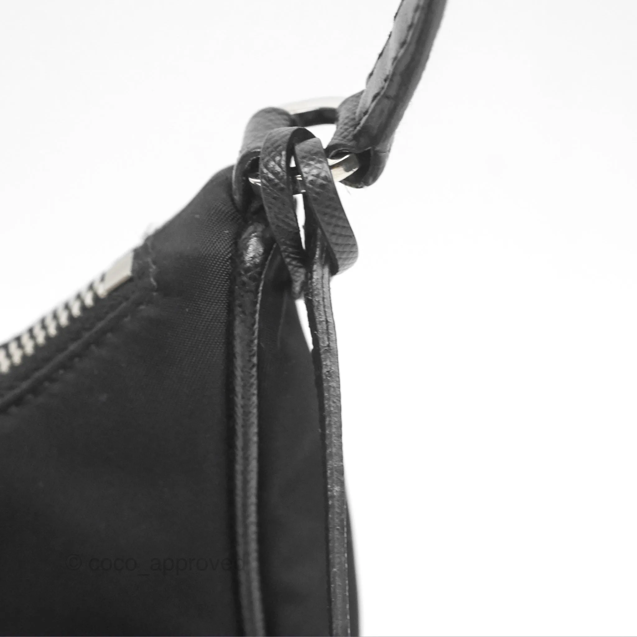 Prada Re-Edition 2005 Nylon Mini Bag Black Silver Hardware