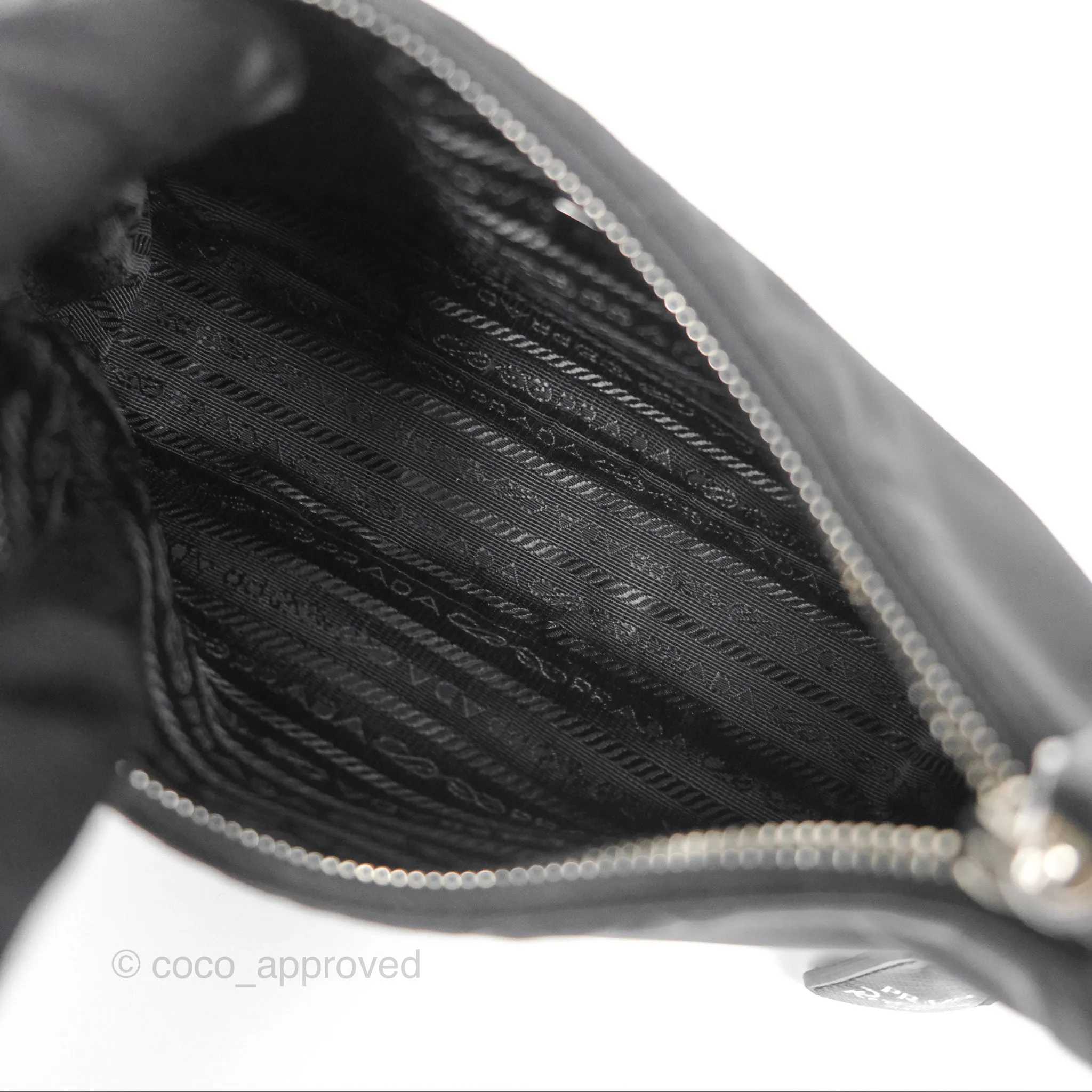 Prada Re-Edition 2005 Nylon Mini Bag Black Silver Hardware