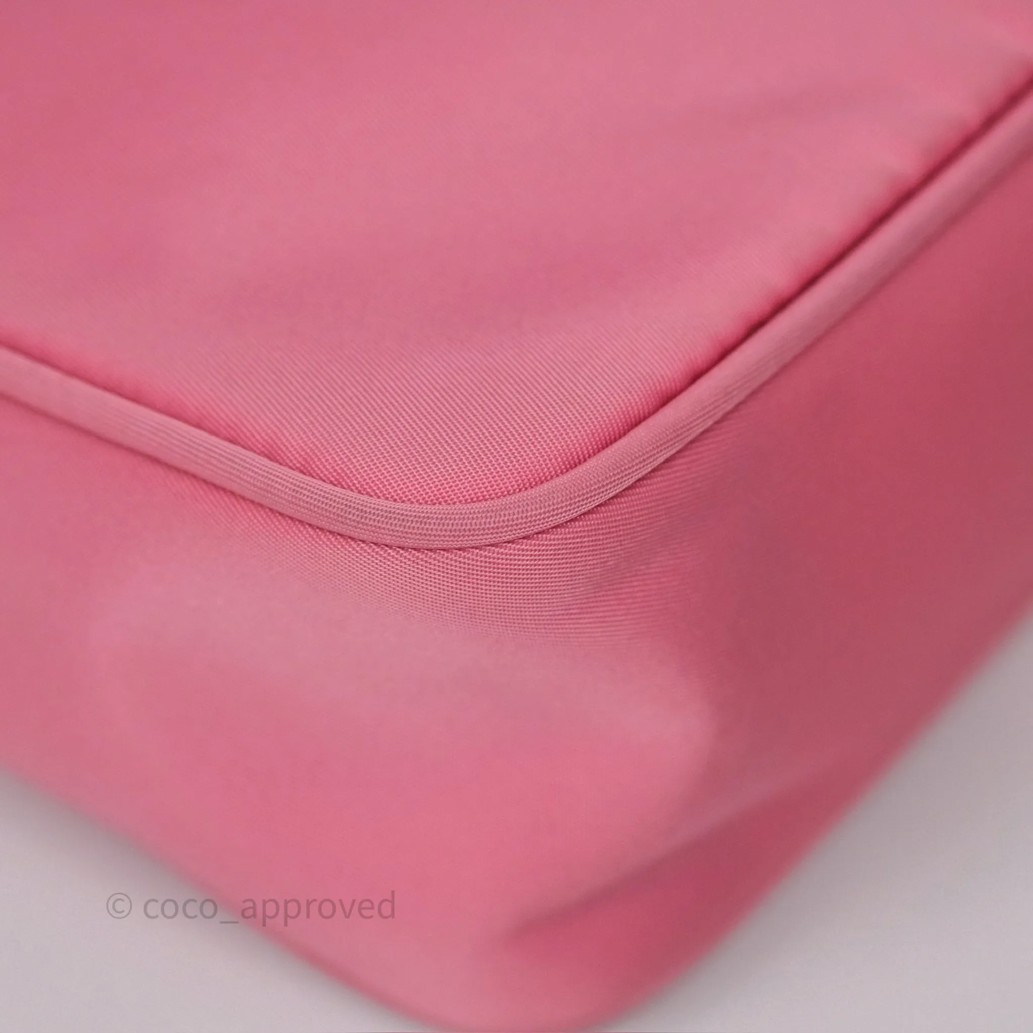 Prada Re-Edition 2005 Nylon Mini Bag Pink Silver Hardware