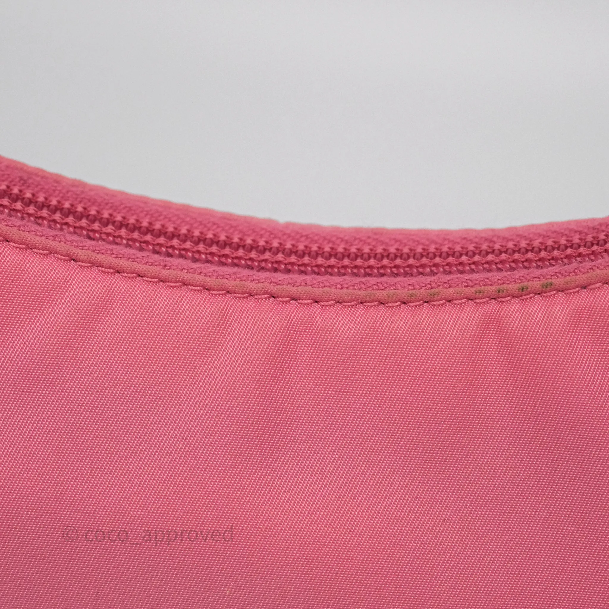 Prada Re-Edition 2005 Nylon Mini Bag Pink Silver Hardware