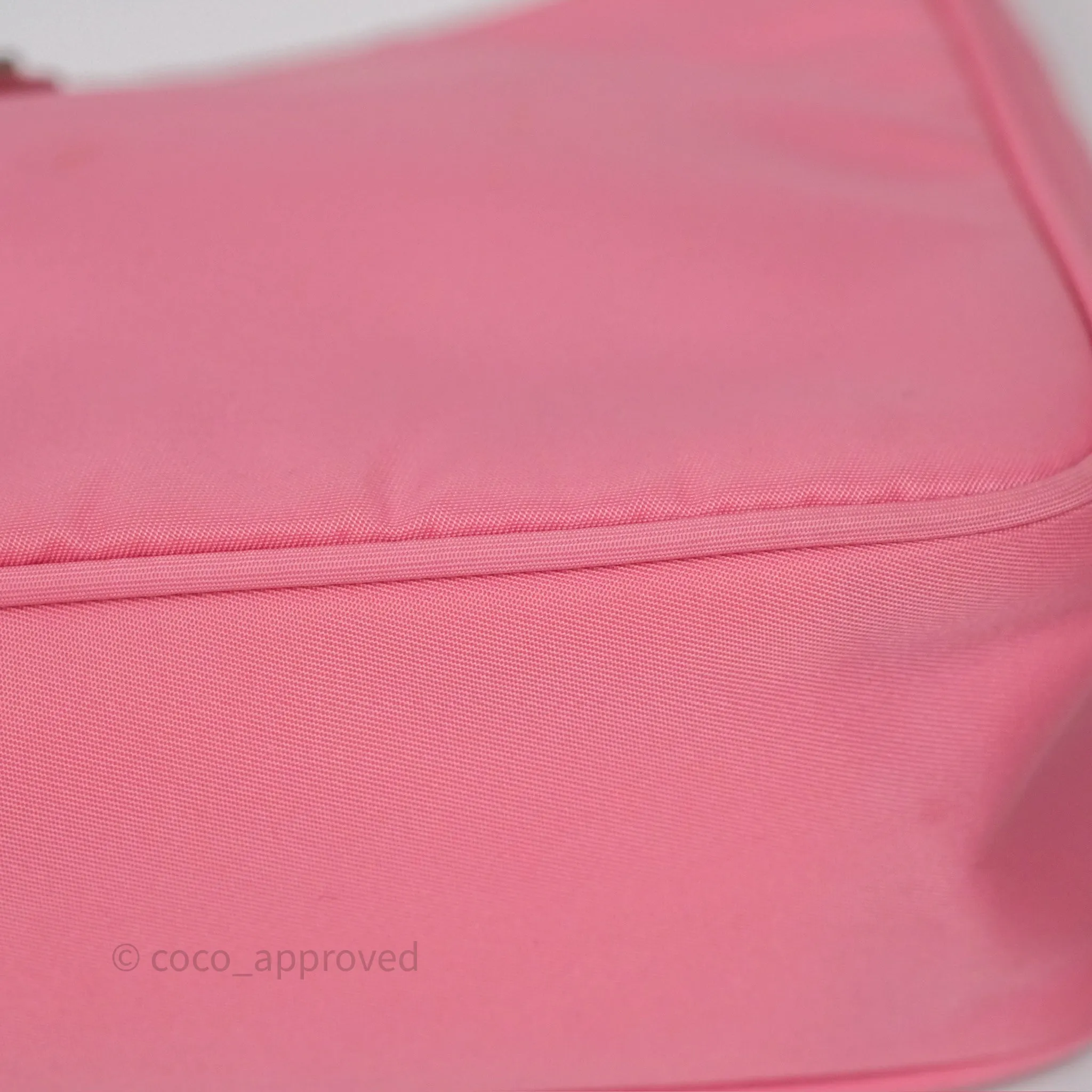 Prada Re-Edition 2005 Nylon Mini Bag Pink Silver Hardware
