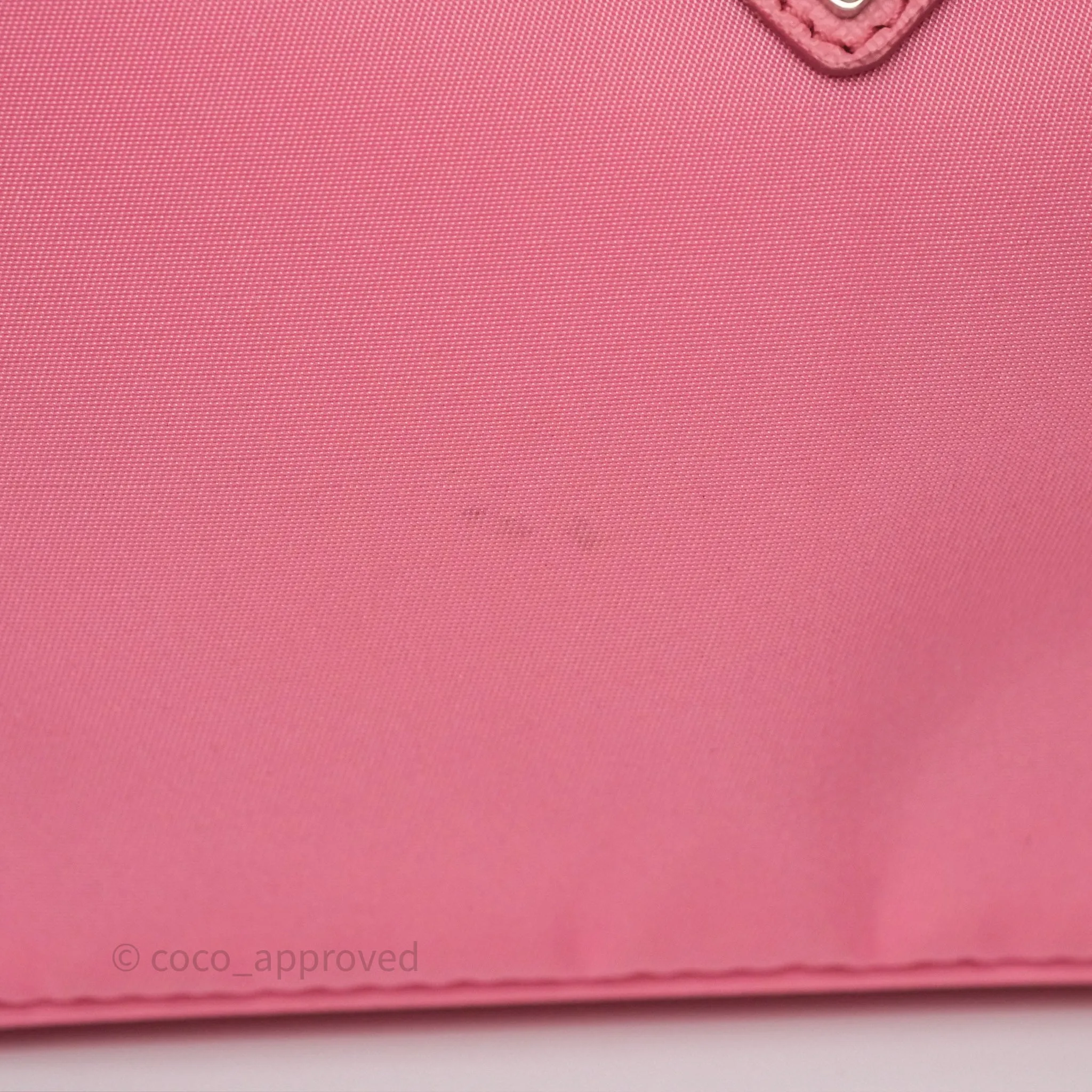 Prada Re-Edition 2005 Nylon Mini Bag Pink Silver Hardware