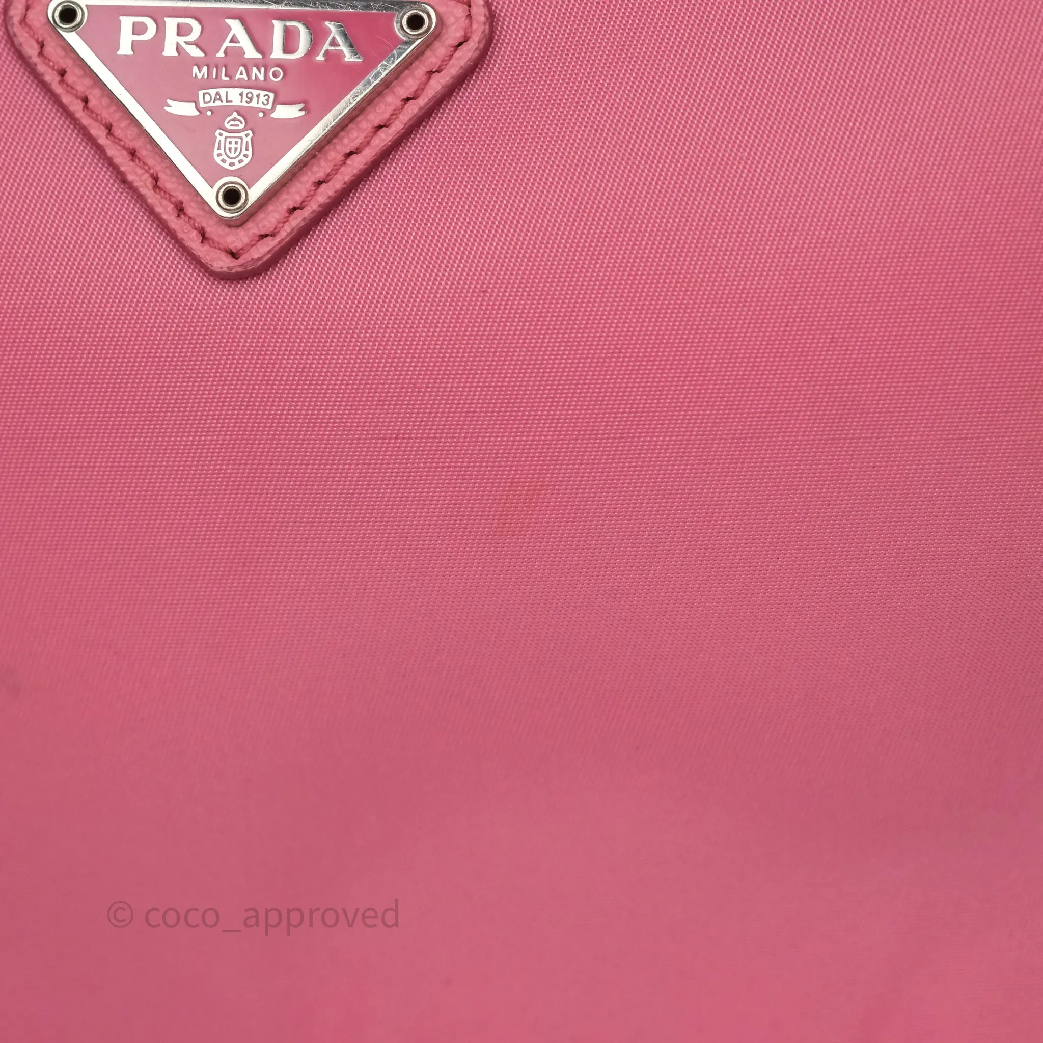 Prada Re-Edition 2005 Nylon Mini Bag Pink Silver Hardware