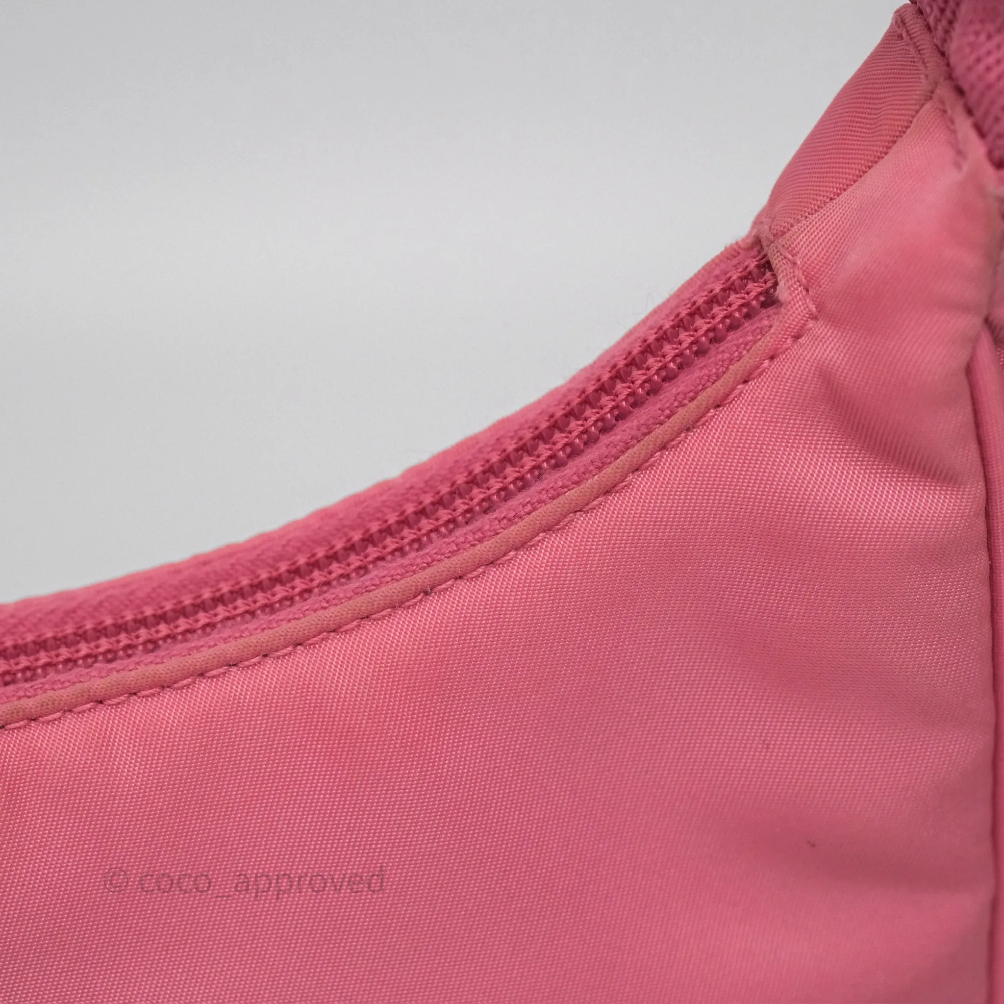 Prada Re-Edition 2005 Nylon Mini Bag Pink Silver Hardware