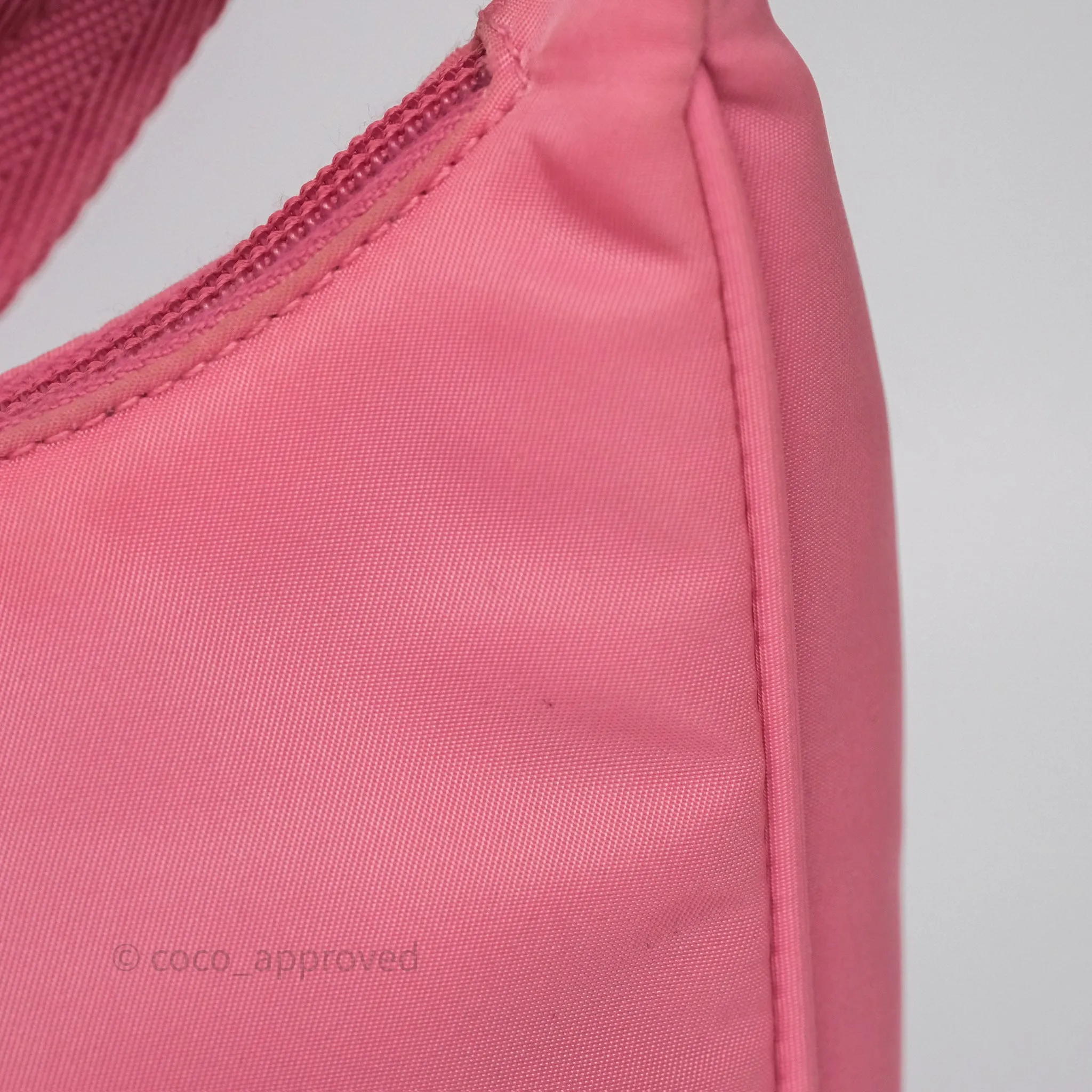 Prada Re-Edition 2005 Nylon Mini Bag Pink Silver Hardware