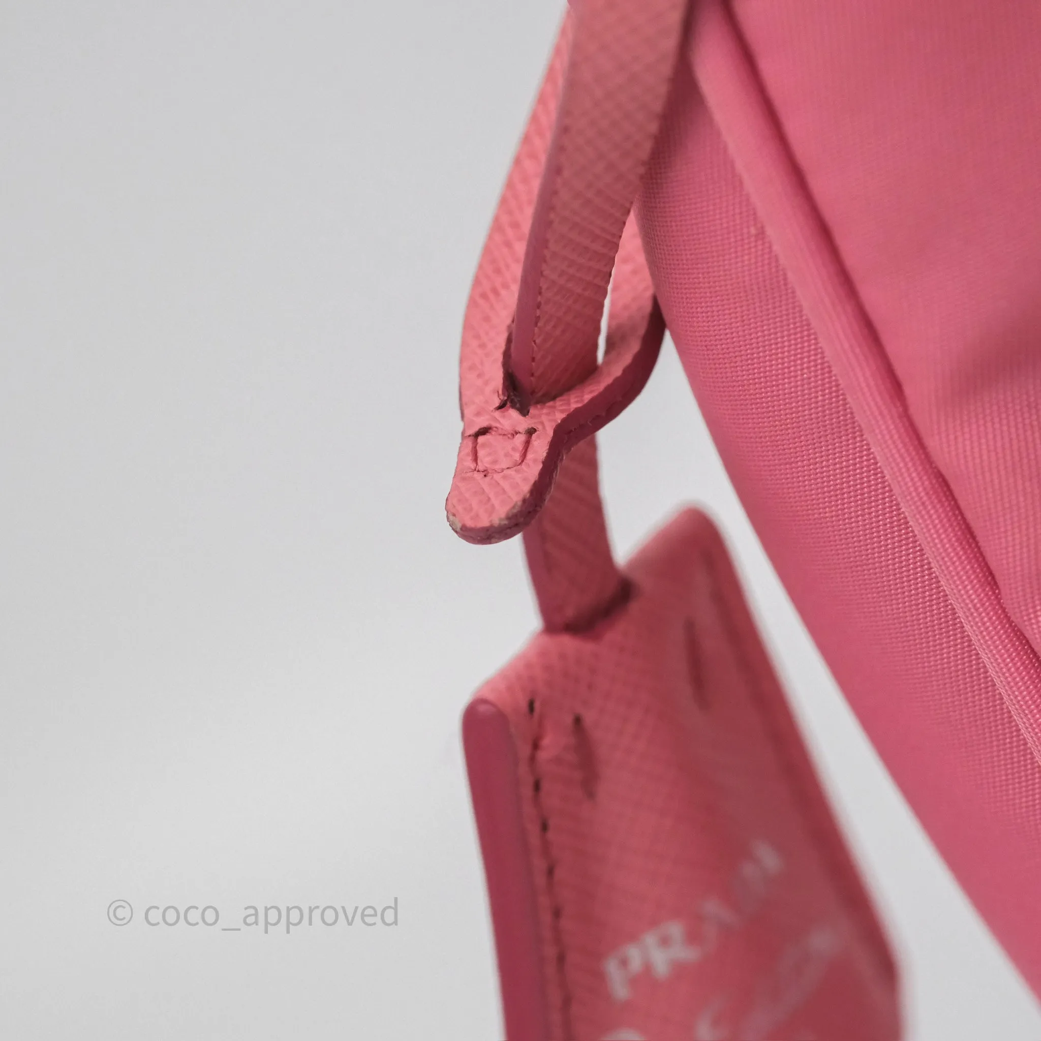 Prada Re-Edition 2005 Nylon Mini Bag Pink Silver Hardware