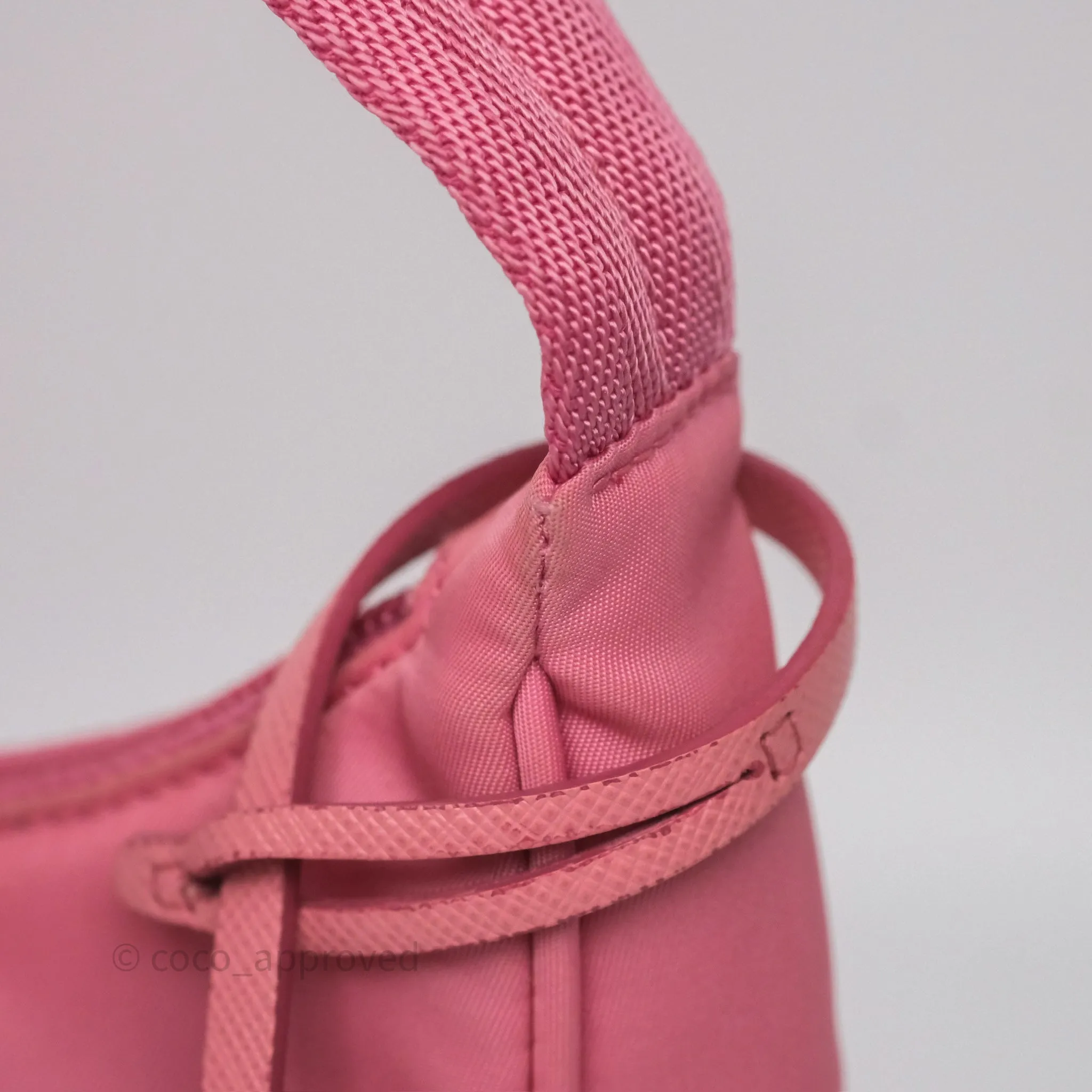 Prada Re-Edition 2005 Nylon Mini Bag Pink Silver Hardware