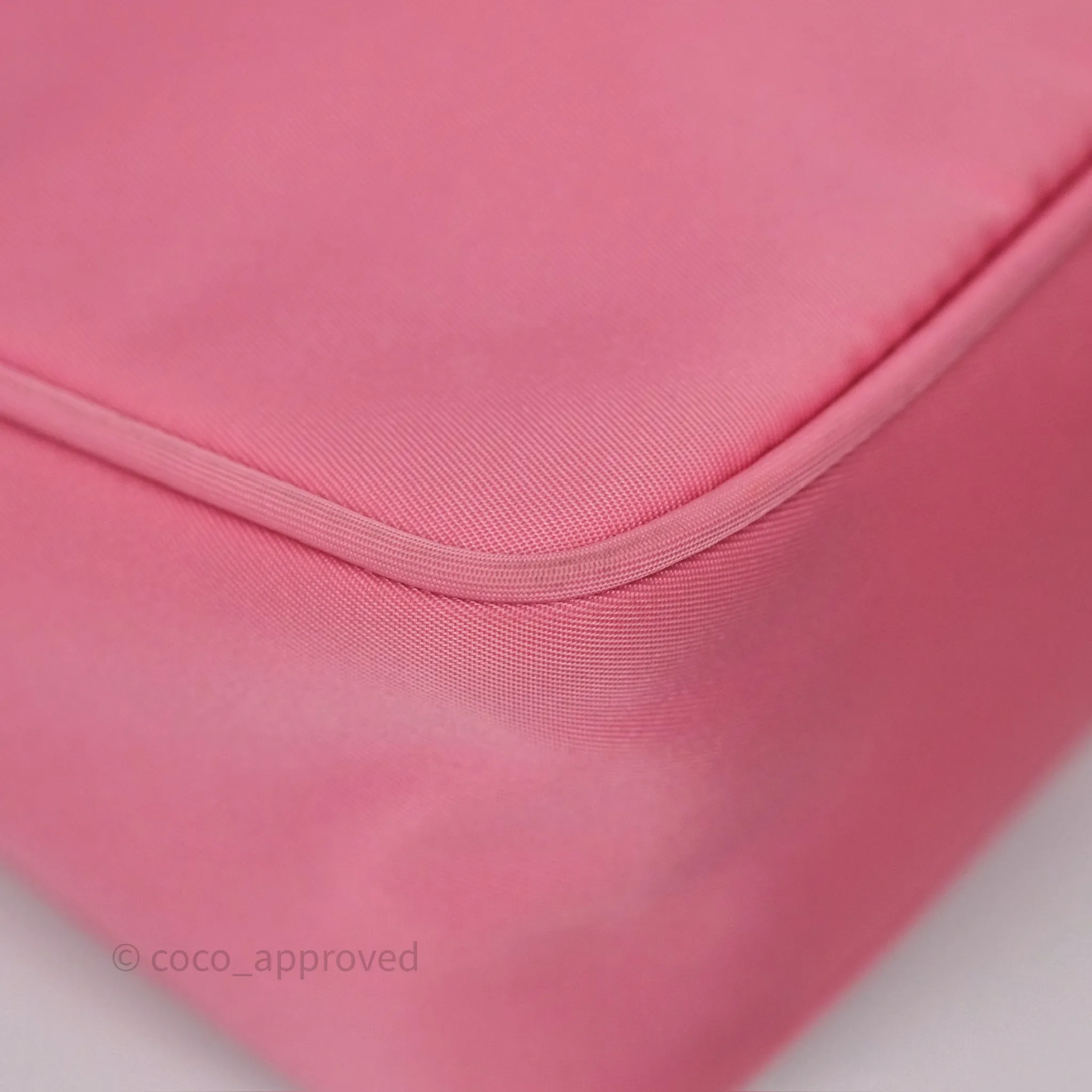 Prada Re-Edition 2005 Nylon Mini Bag Pink Silver Hardware