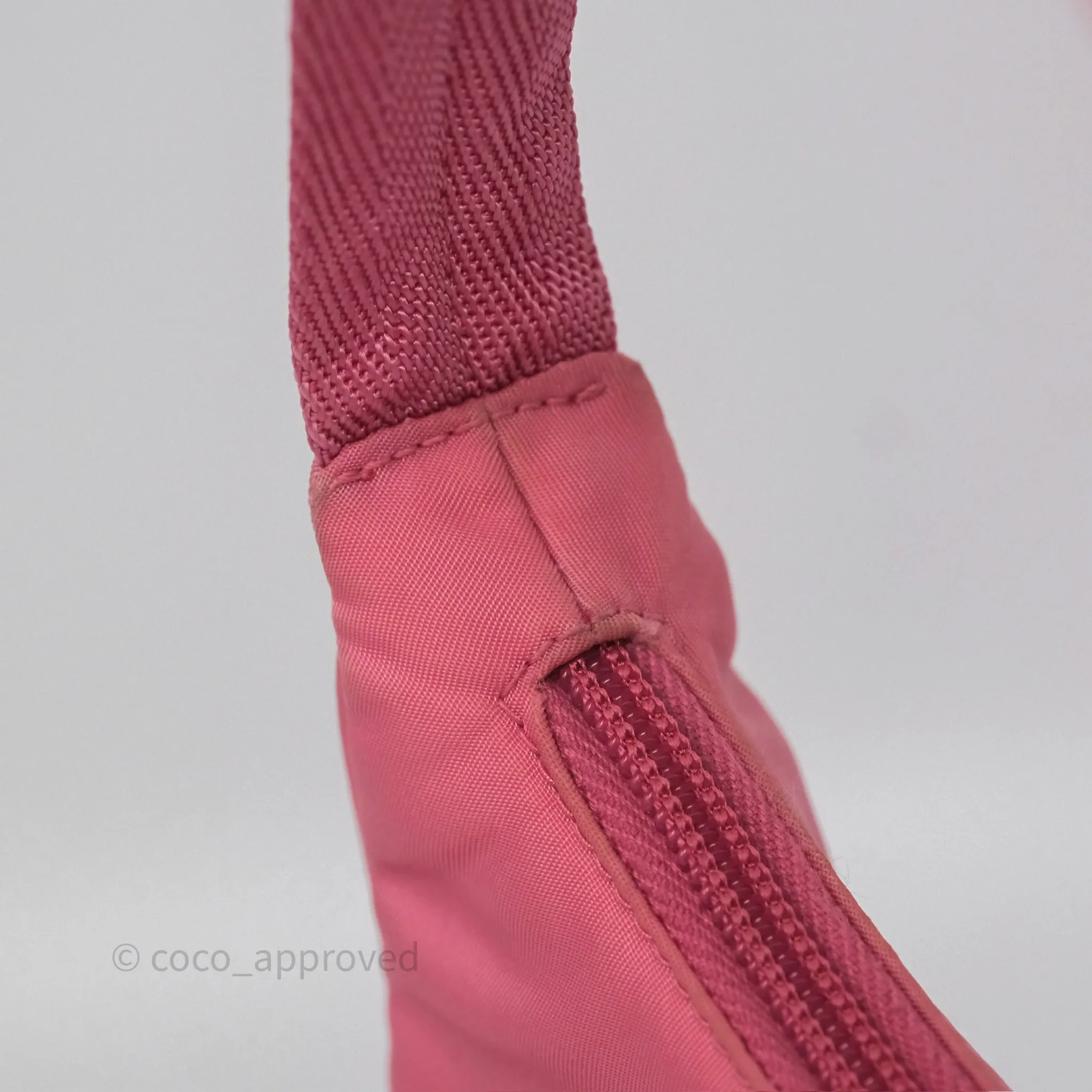 Prada Re-Edition 2005 Nylon Mini Bag Pink Silver Hardware