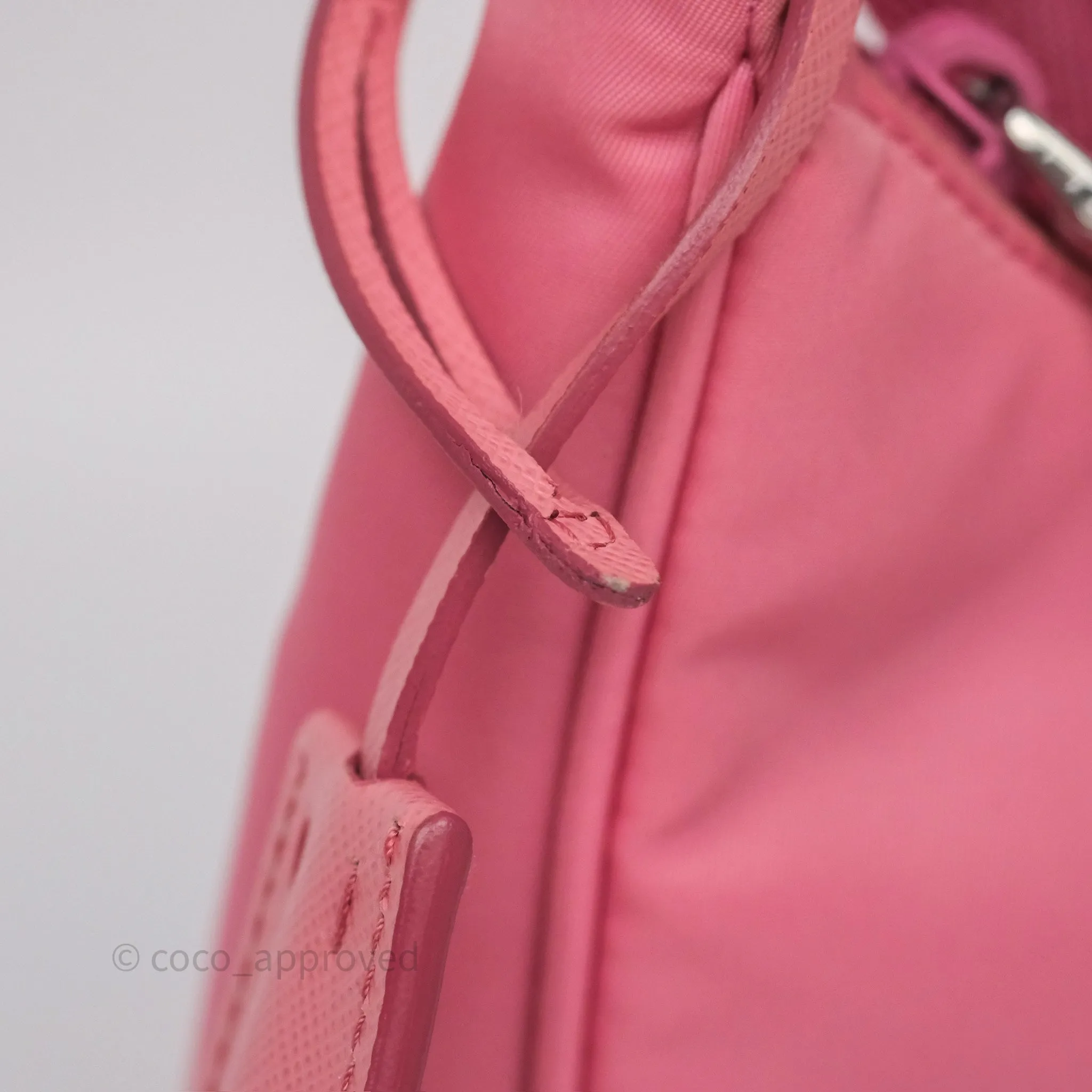 Prada Re-Edition 2005 Nylon Mini Bag Pink Silver Hardware