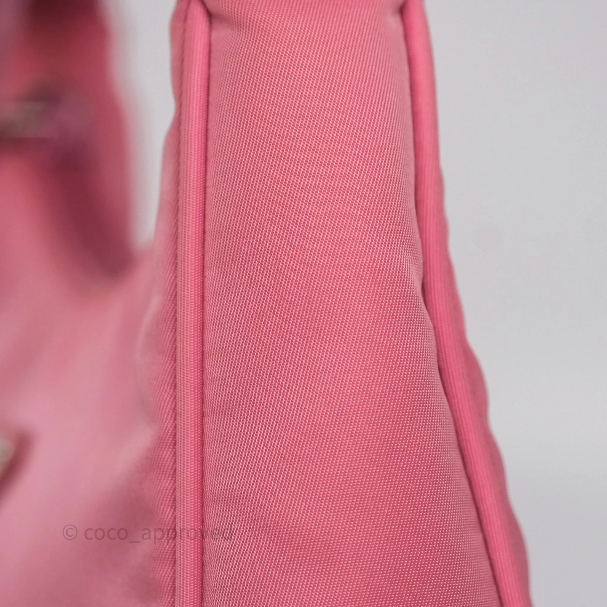 Prada Re-Edition 2005 Nylon Mini Bag Pink Silver Hardware