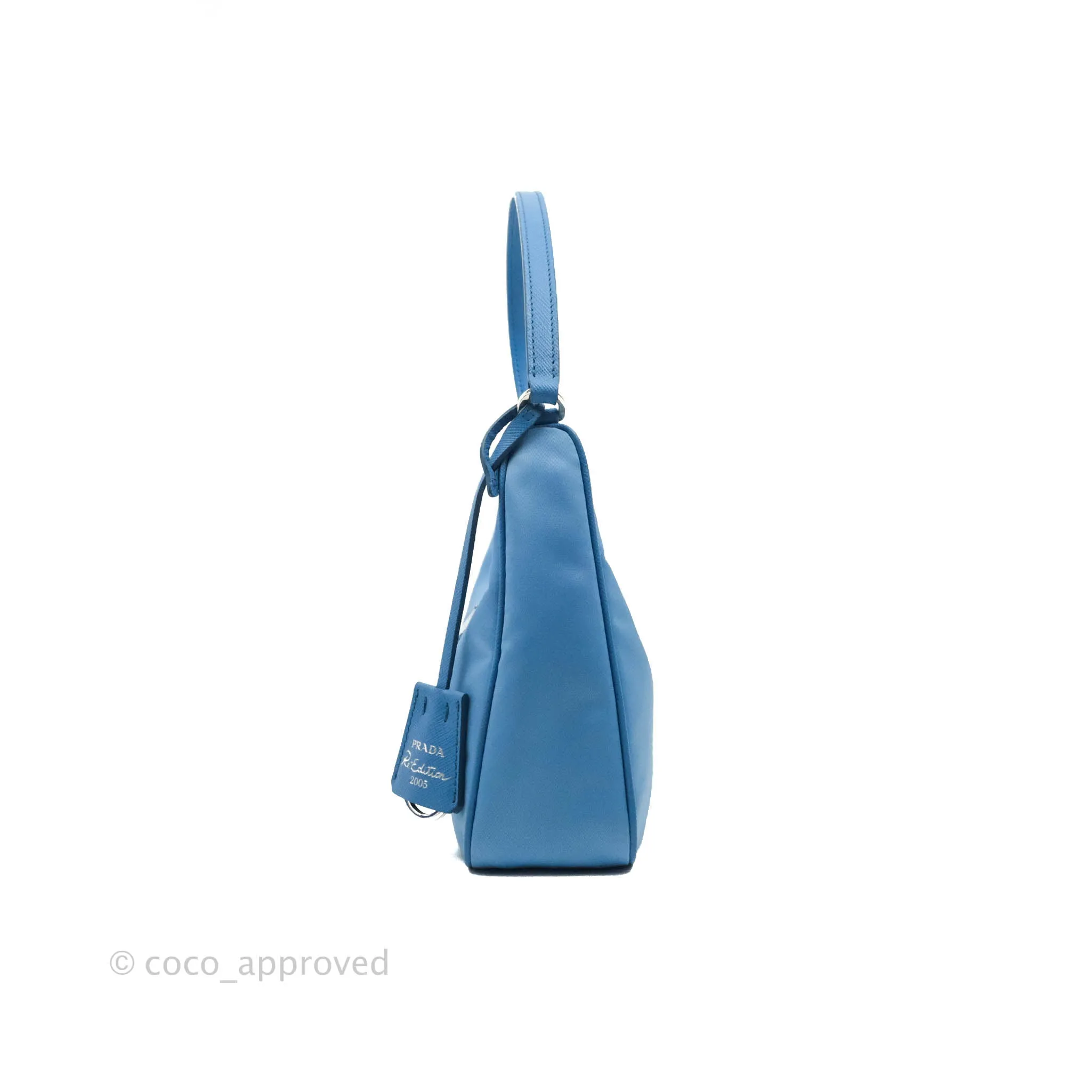 Prada Re-Edition 2005 Re-Nylon Mini Bag Blue Silver Hardware