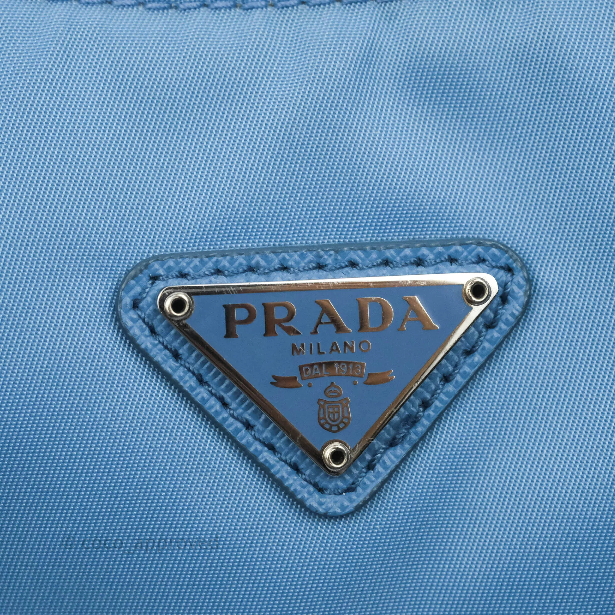 Prada Re-Edition 2005 Re-Nylon Mini Bag Blue Silver Hardware