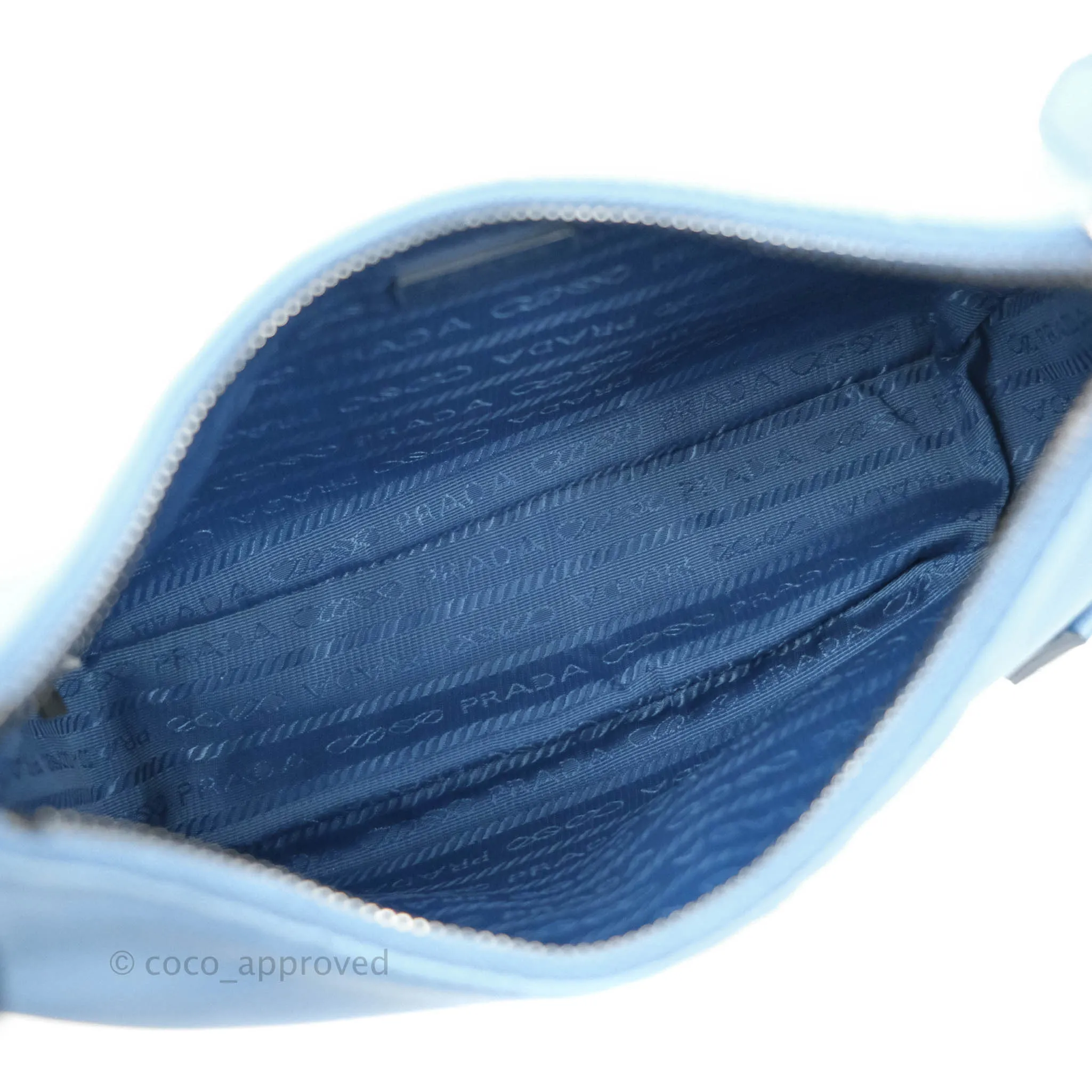 Prada Re-Edition 2005 Re-Nylon Mini Bag Blue Silver Hardware