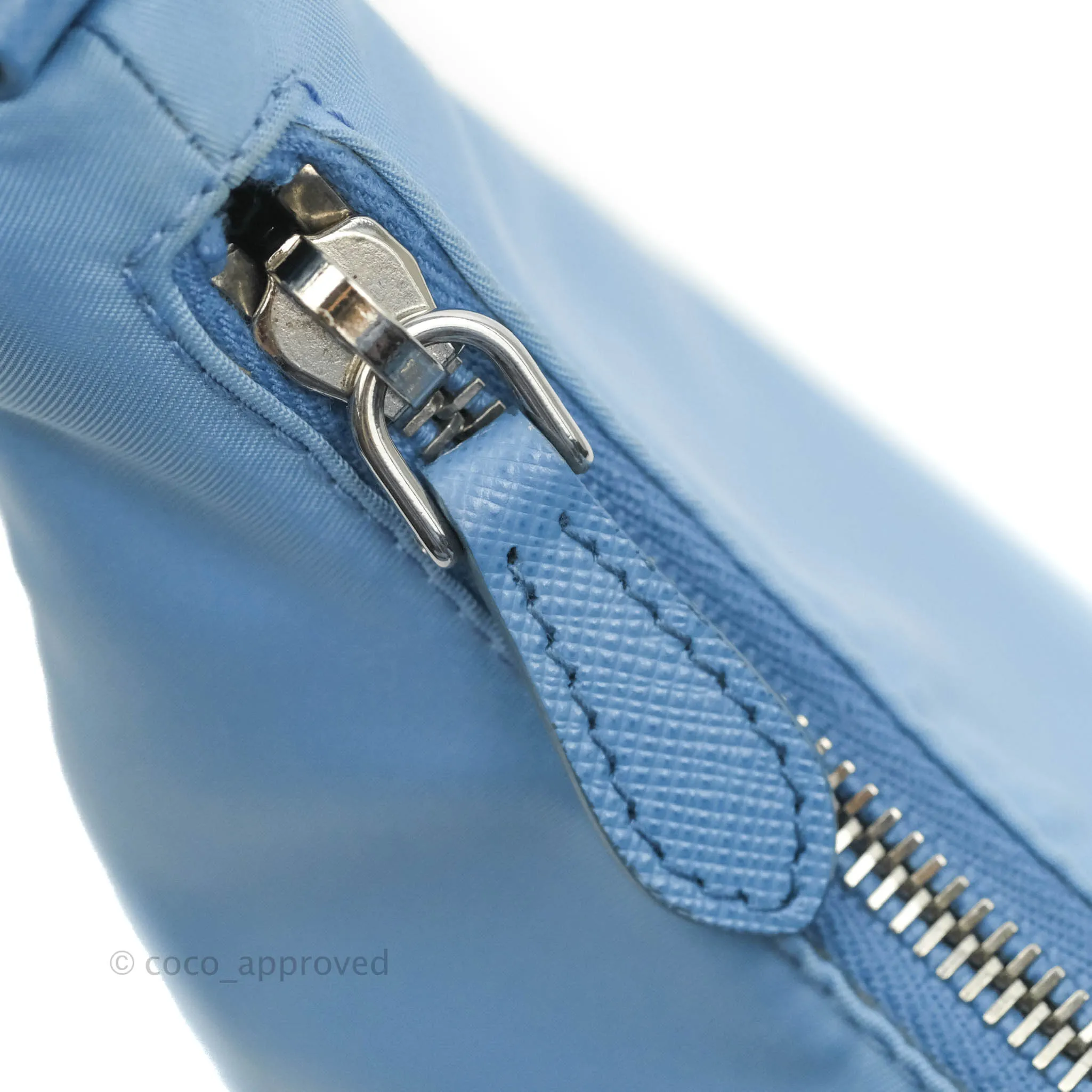 Prada Re-Edition 2005 Re-Nylon Mini Bag Blue Silver Hardware