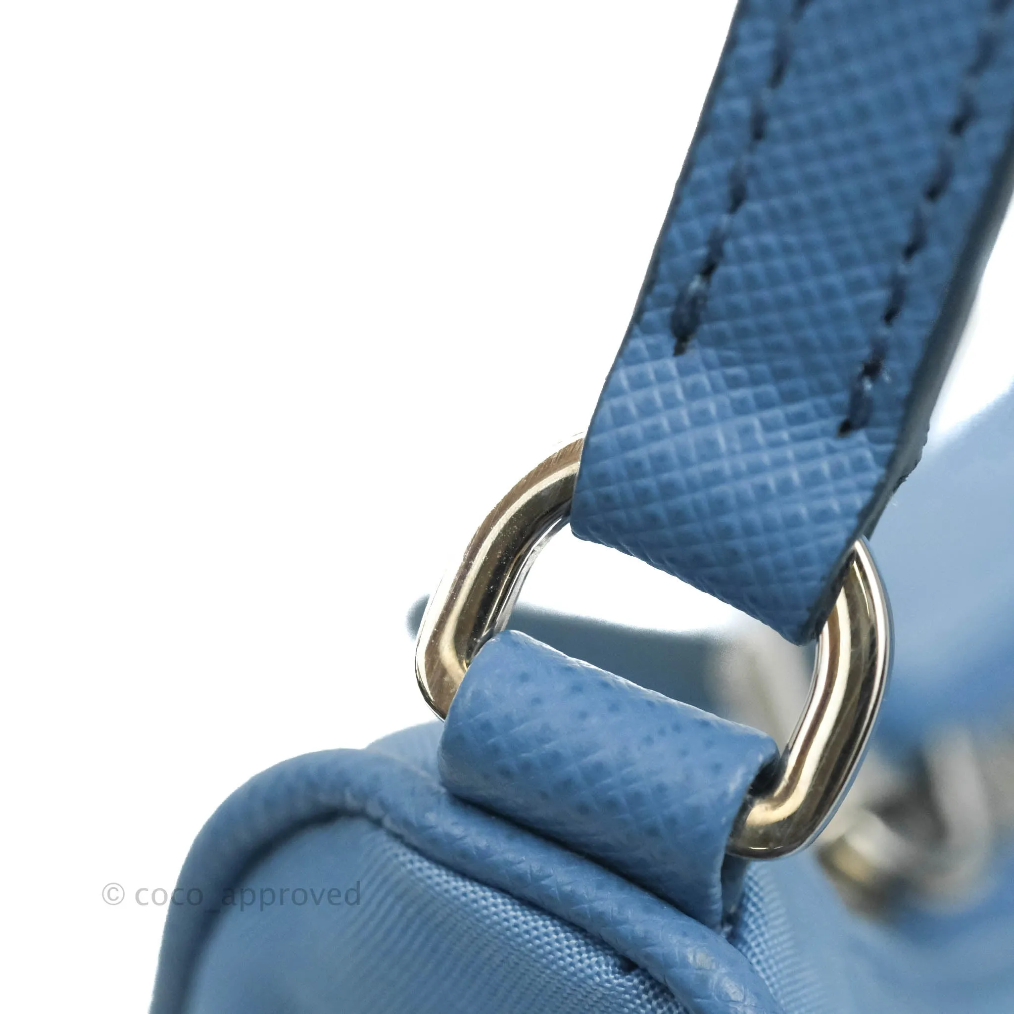Prada Re-Edition 2005 Re-Nylon Mini Bag Blue Silver Hardware