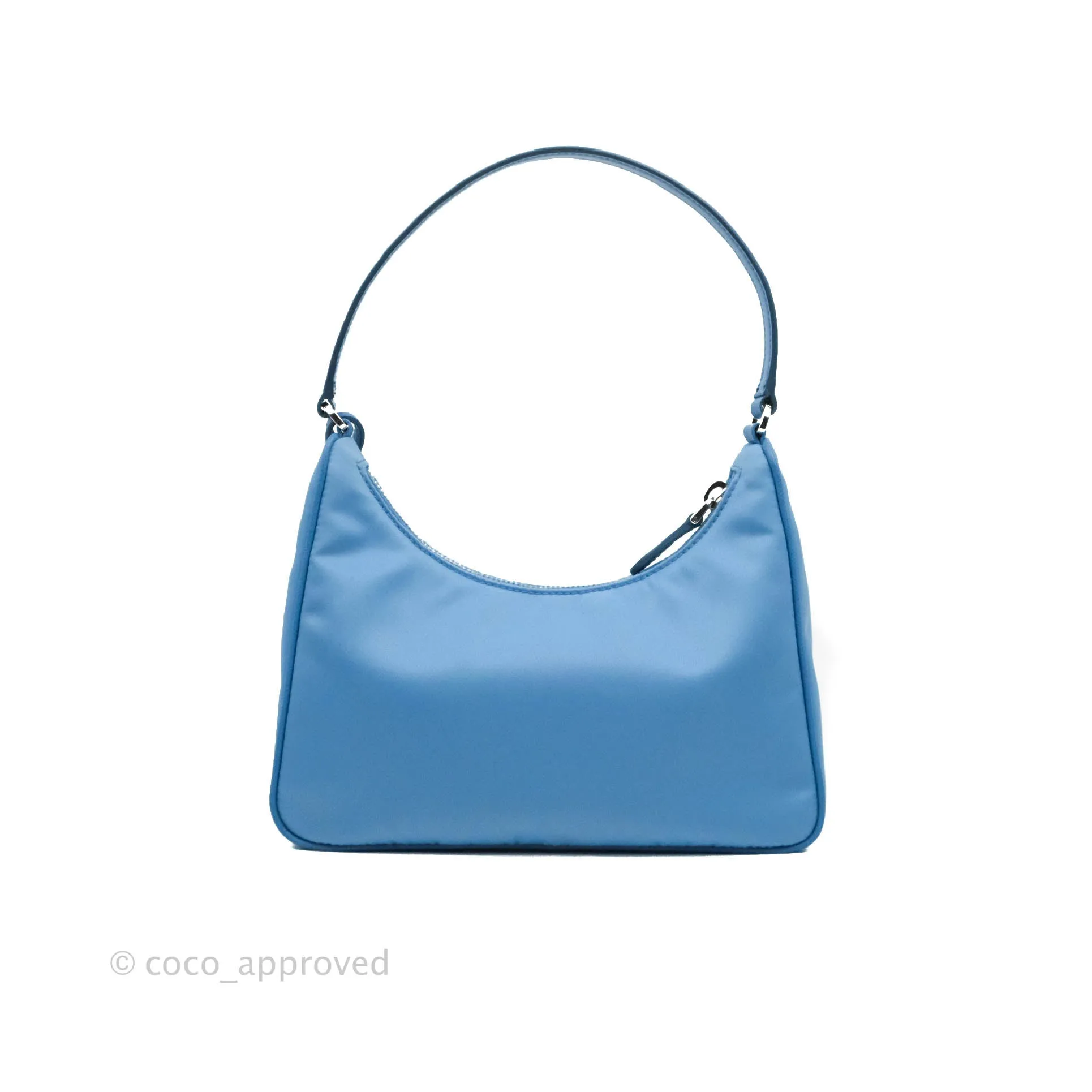 Prada Re-Edition 2005 Re-Nylon Mini Bag Blue Silver Hardware