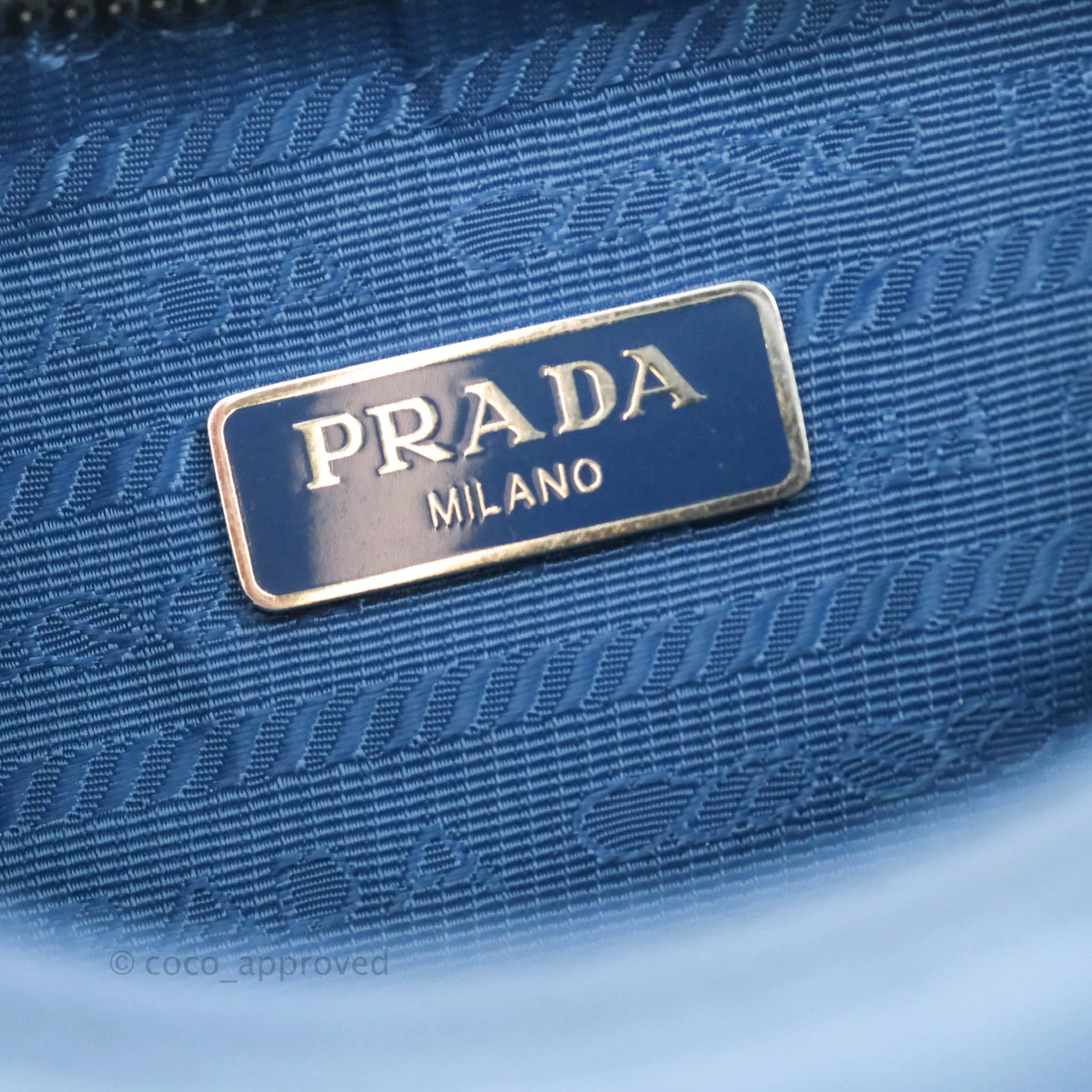 Prada Re-Edition 2005 Re-Nylon Mini Bag Blue Silver Hardware