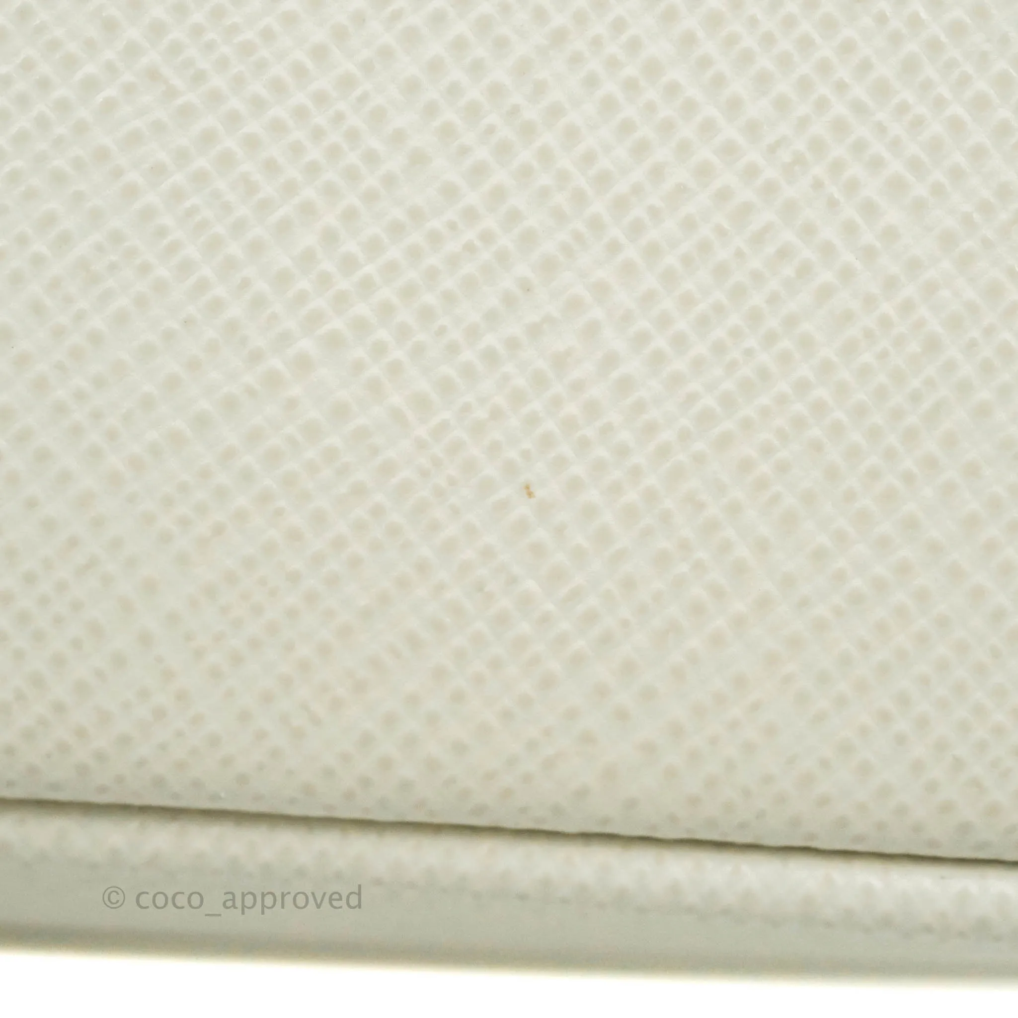 Prada Saffiano Leather Mini Bag White Gold Hardware