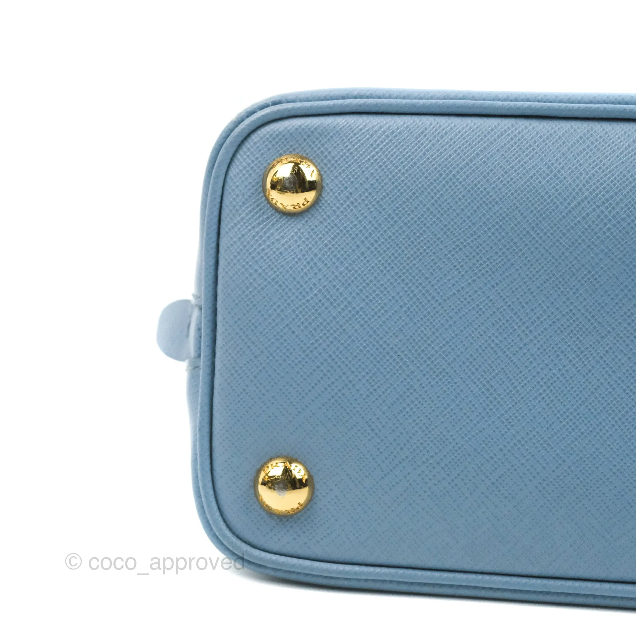 Prada Saffiano Lux Small Promenade Tote Light Blue