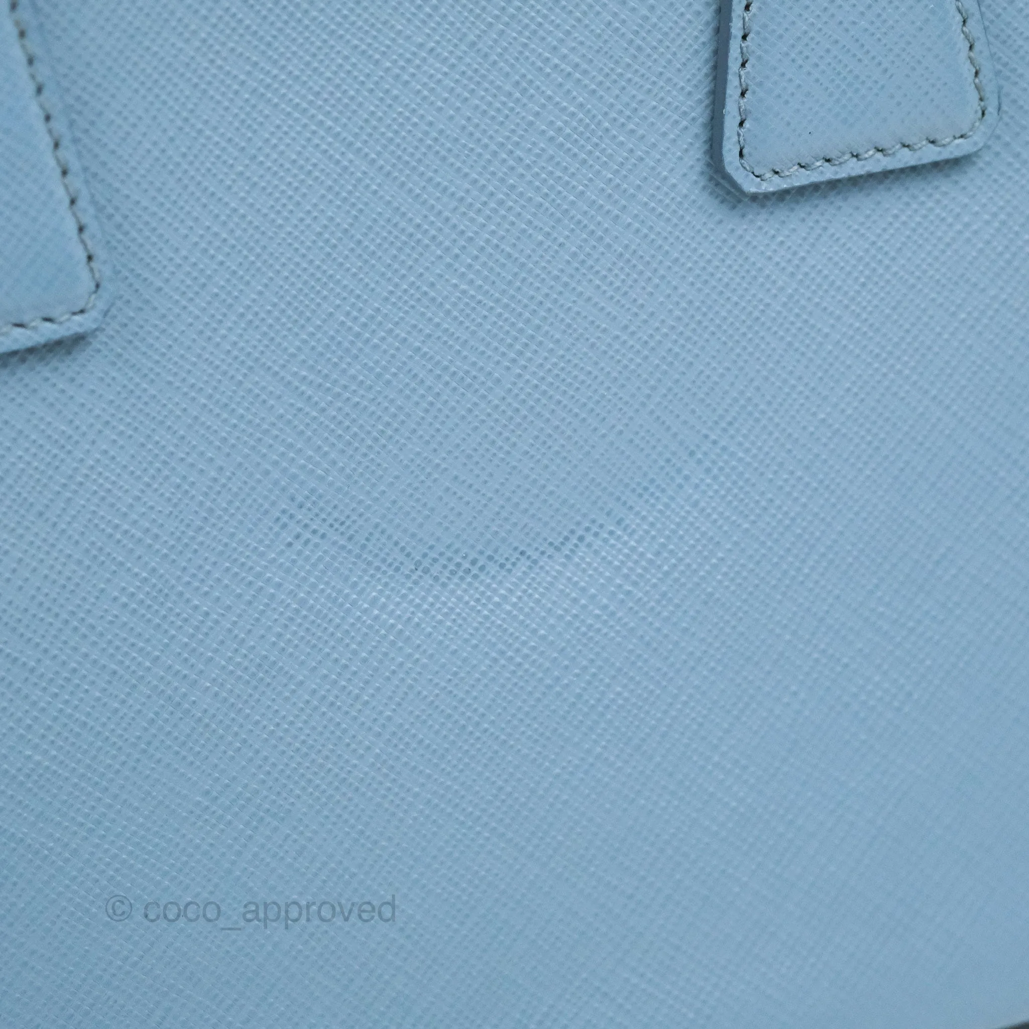 Prada Saffiano Lux Small Promenade Tote Light Blue