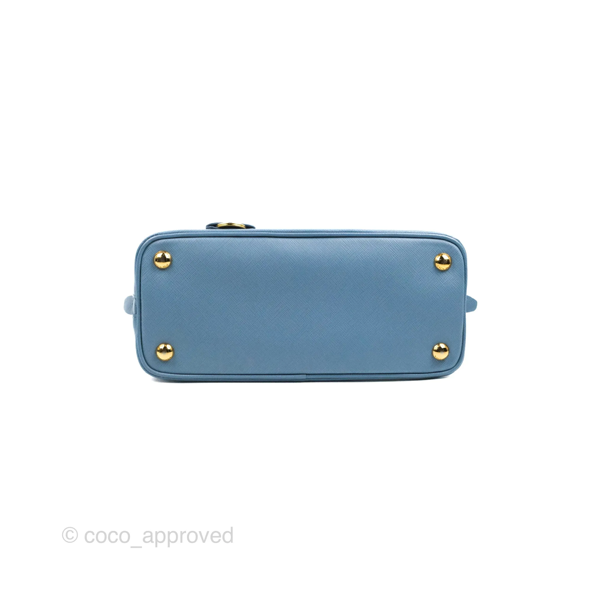 Prada Saffiano Lux Small Promenade Tote Light Blue