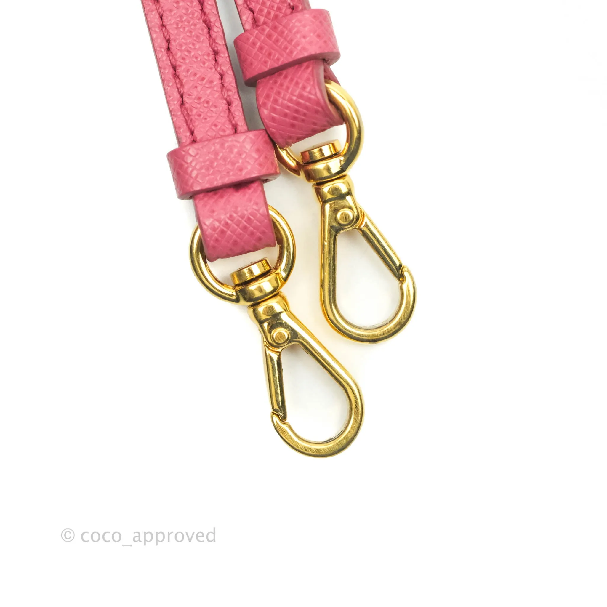 Prada Saffiano Mini Camera Bag in Red Gold Hardware