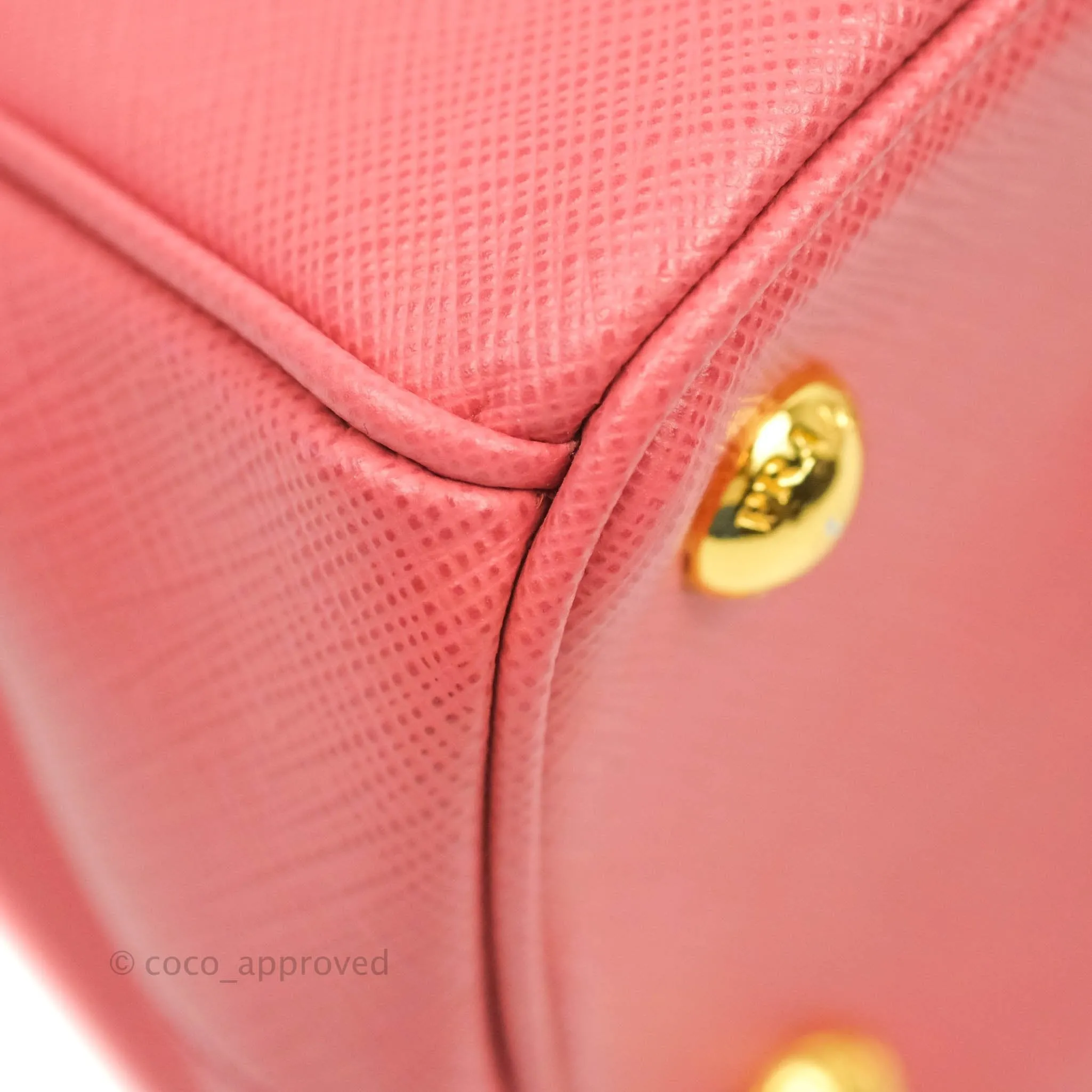 Prada Small Lux Galleria Bag Tamaris Saffiano Gold Hardware