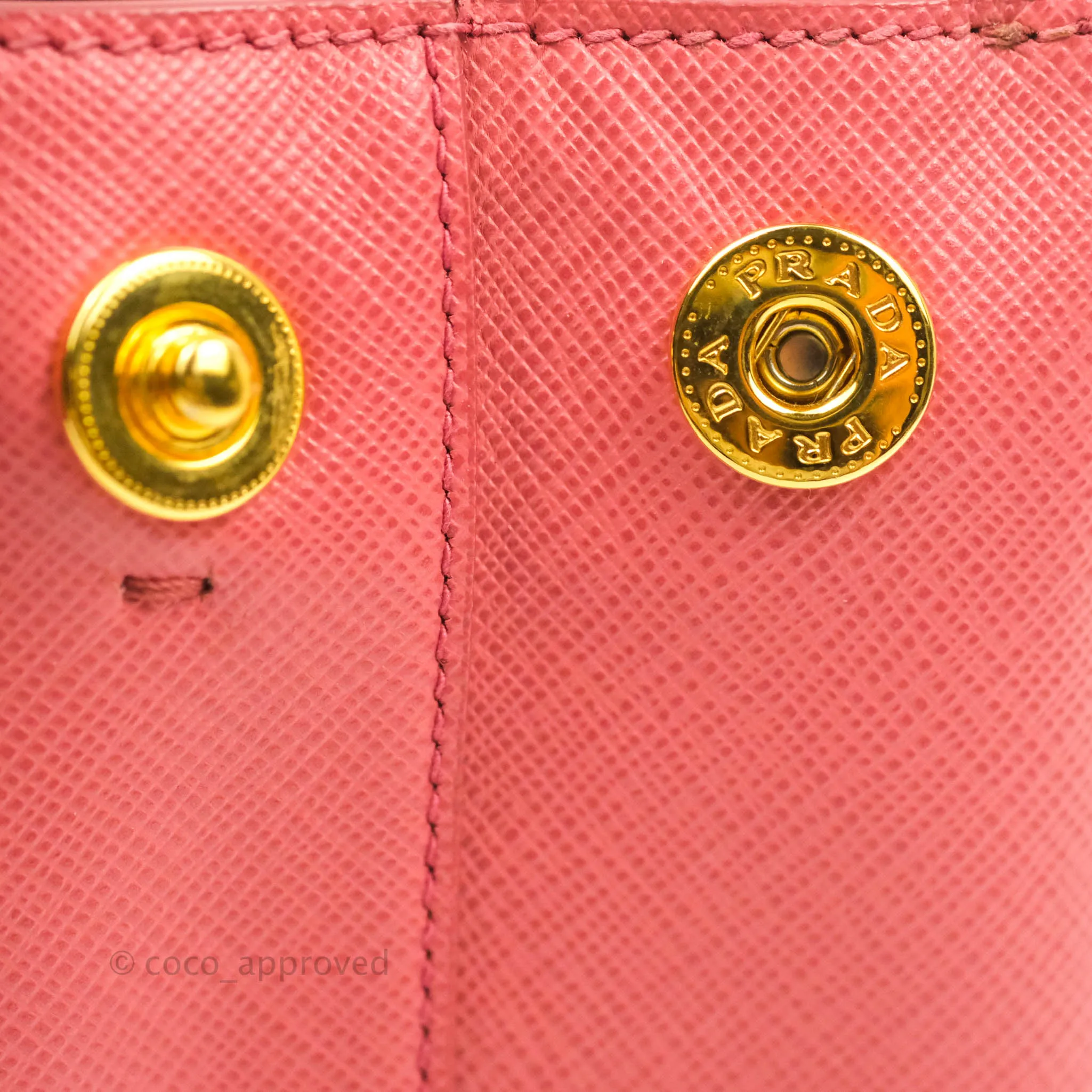Prada Small Lux Galleria Bag Tamaris Saffiano Gold Hardware