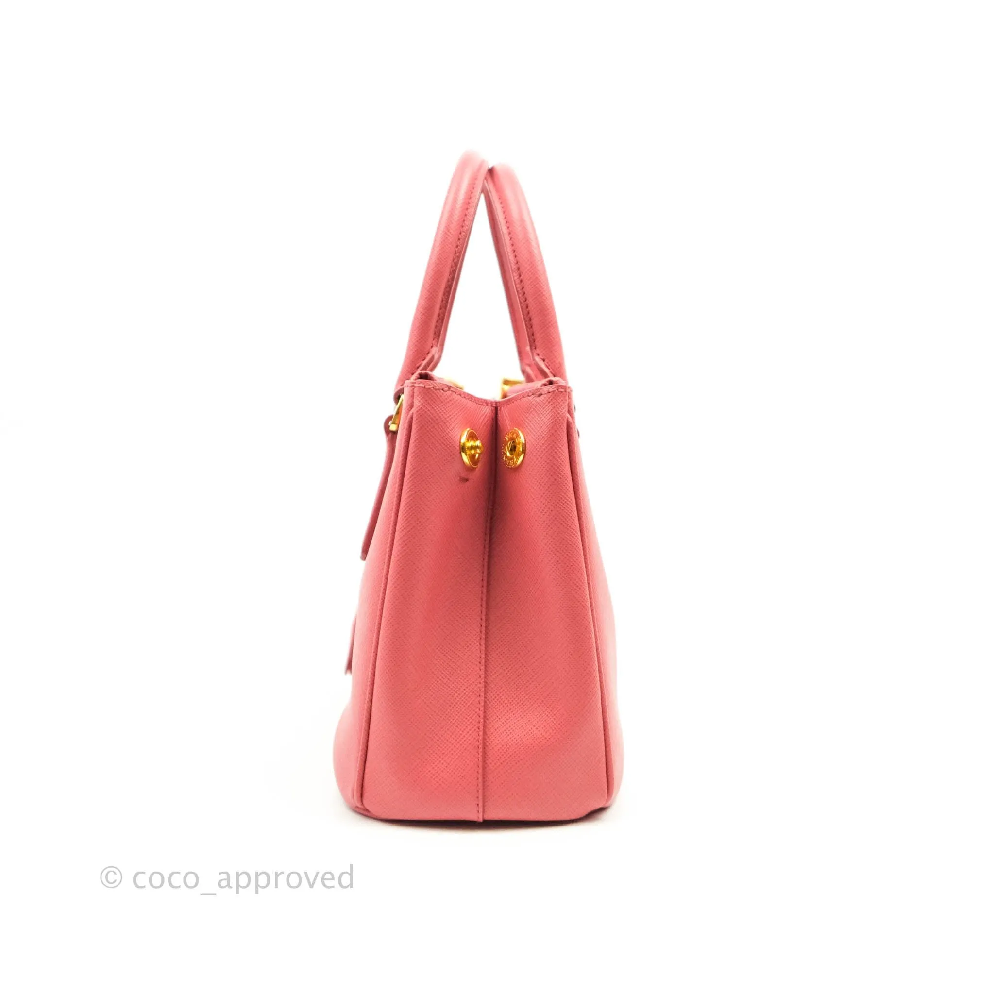 Prada Small Lux Galleria Bag Tamaris Saffiano Gold Hardware