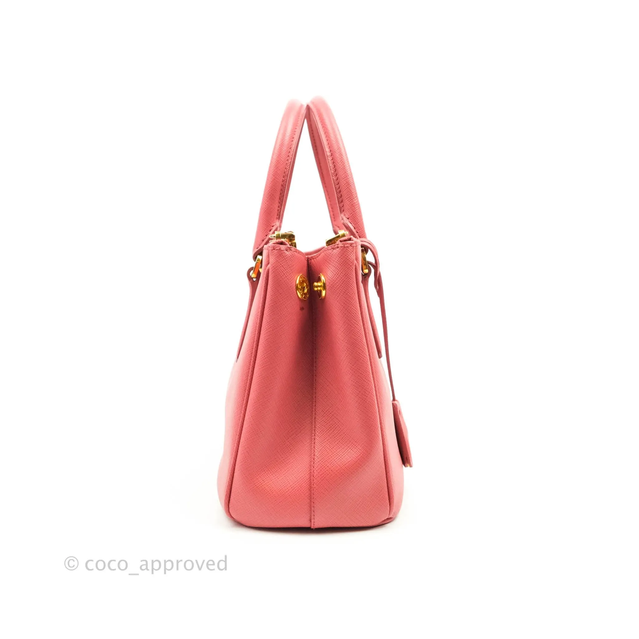 Prada Small Lux Galleria Bag Tamaris Saffiano Gold Hardware