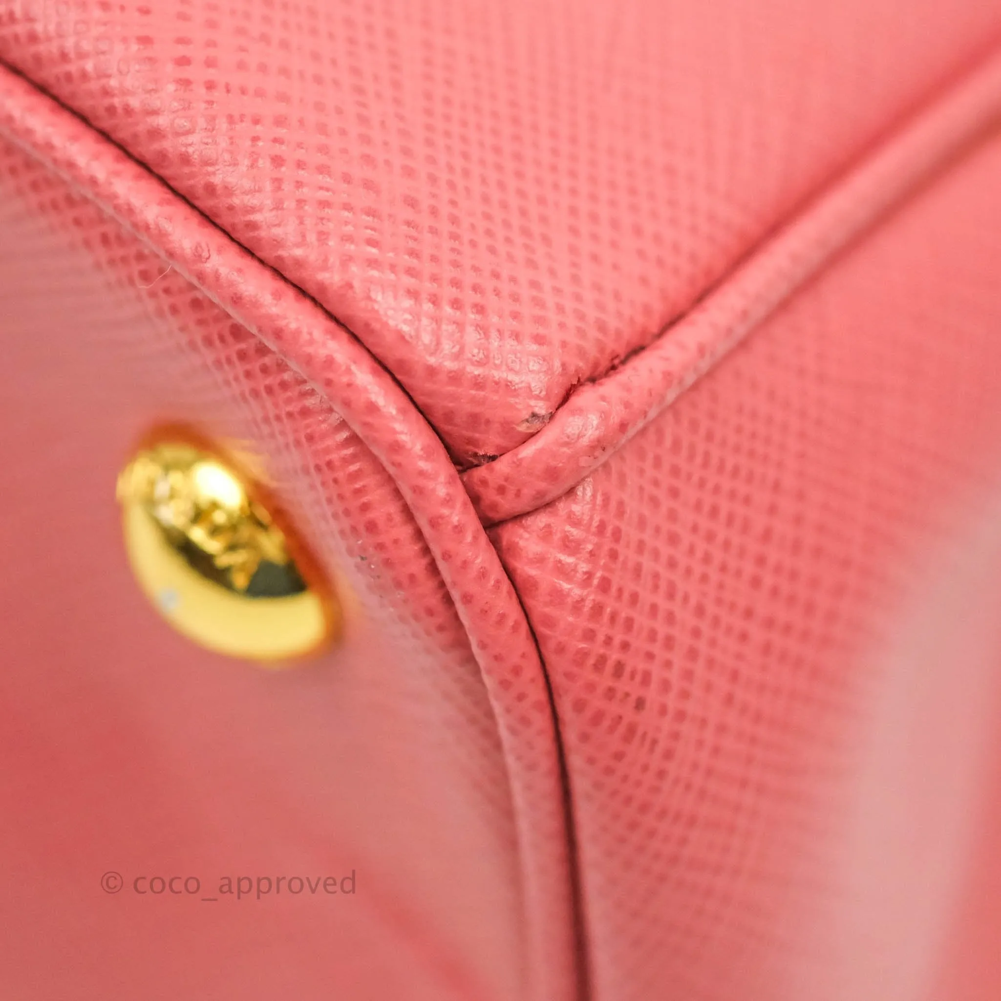 Prada Small Lux Galleria Bag Tamaris Saffiano Gold Hardware
