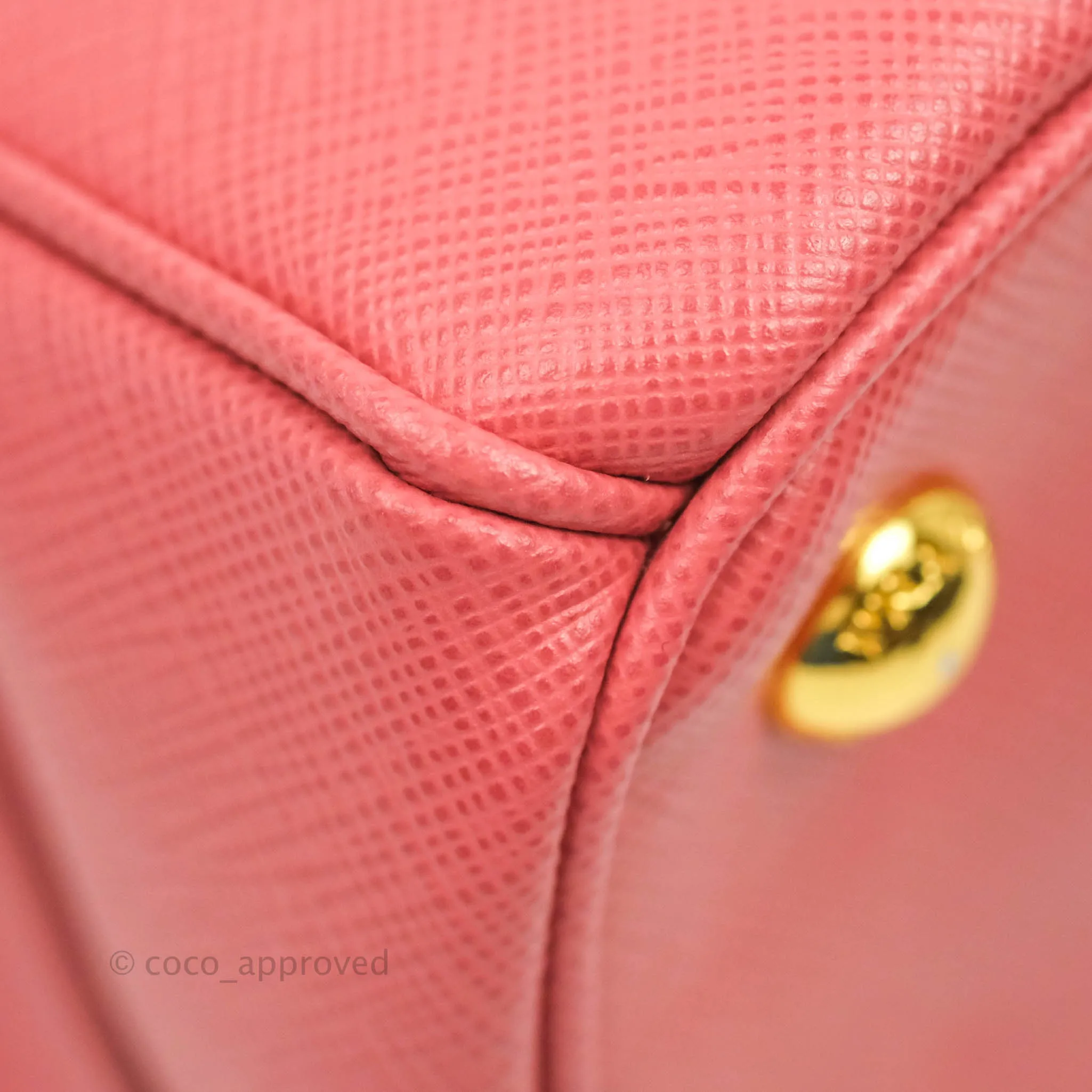 Prada Small Lux Galleria Bag Tamaris Saffiano Gold Hardware