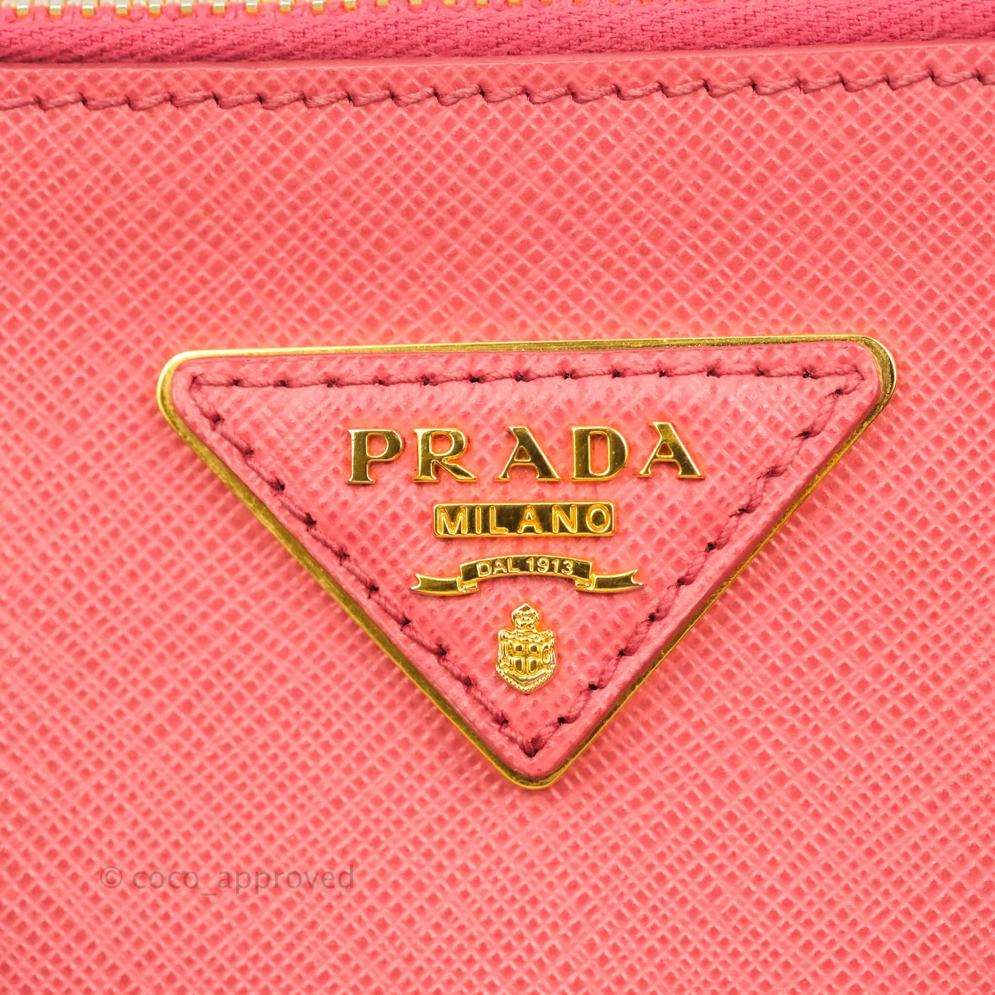 Prada Small Lux Galleria Bag Tamaris Saffiano Gold Hardware