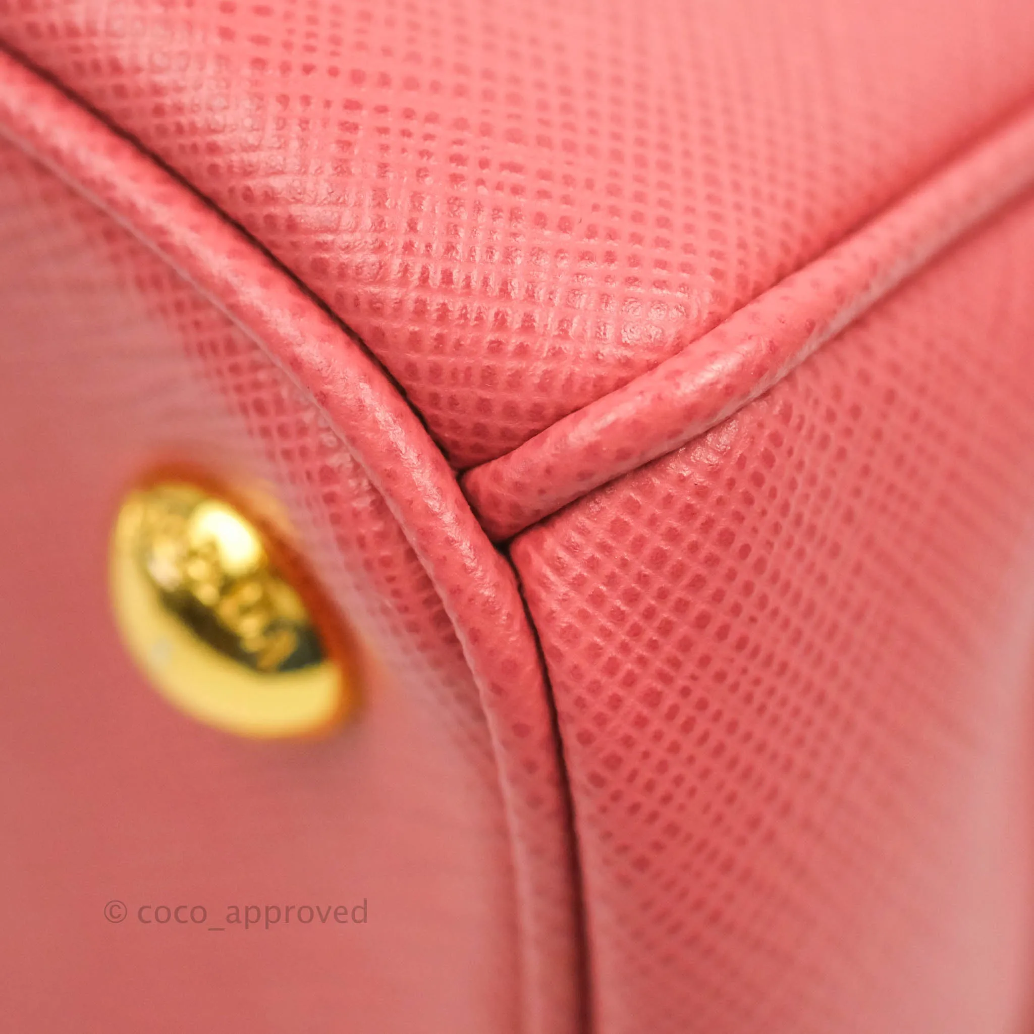 Prada Small Lux Galleria Bag Tamaris Saffiano Gold Hardware