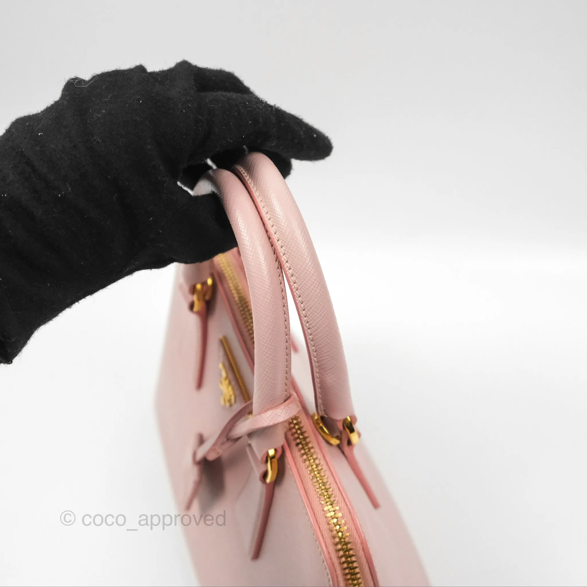Prada Small Promenade Bag Saffiano Lux Light Pink