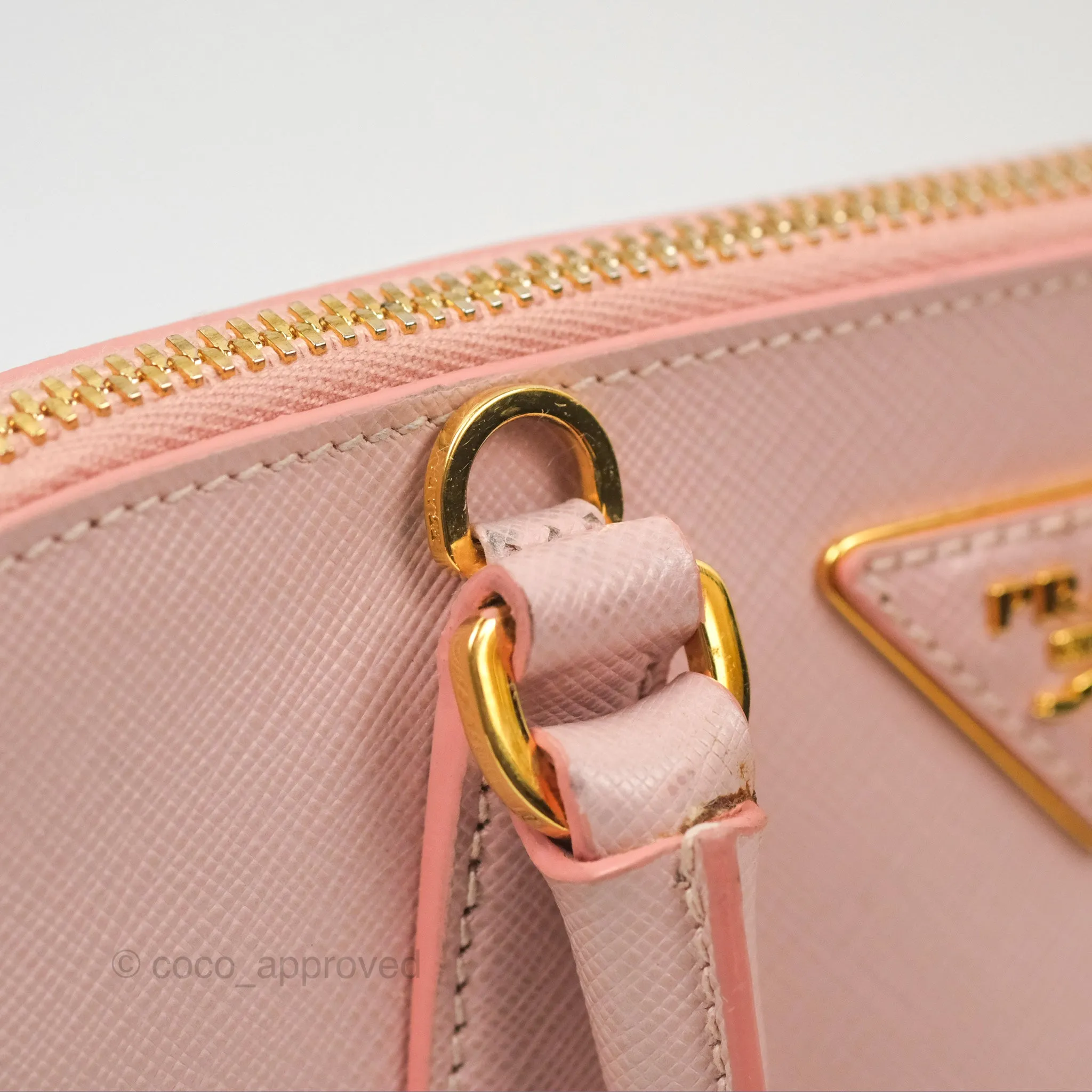 Prada Small Promenade Bag Saffiano Lux Light Pink