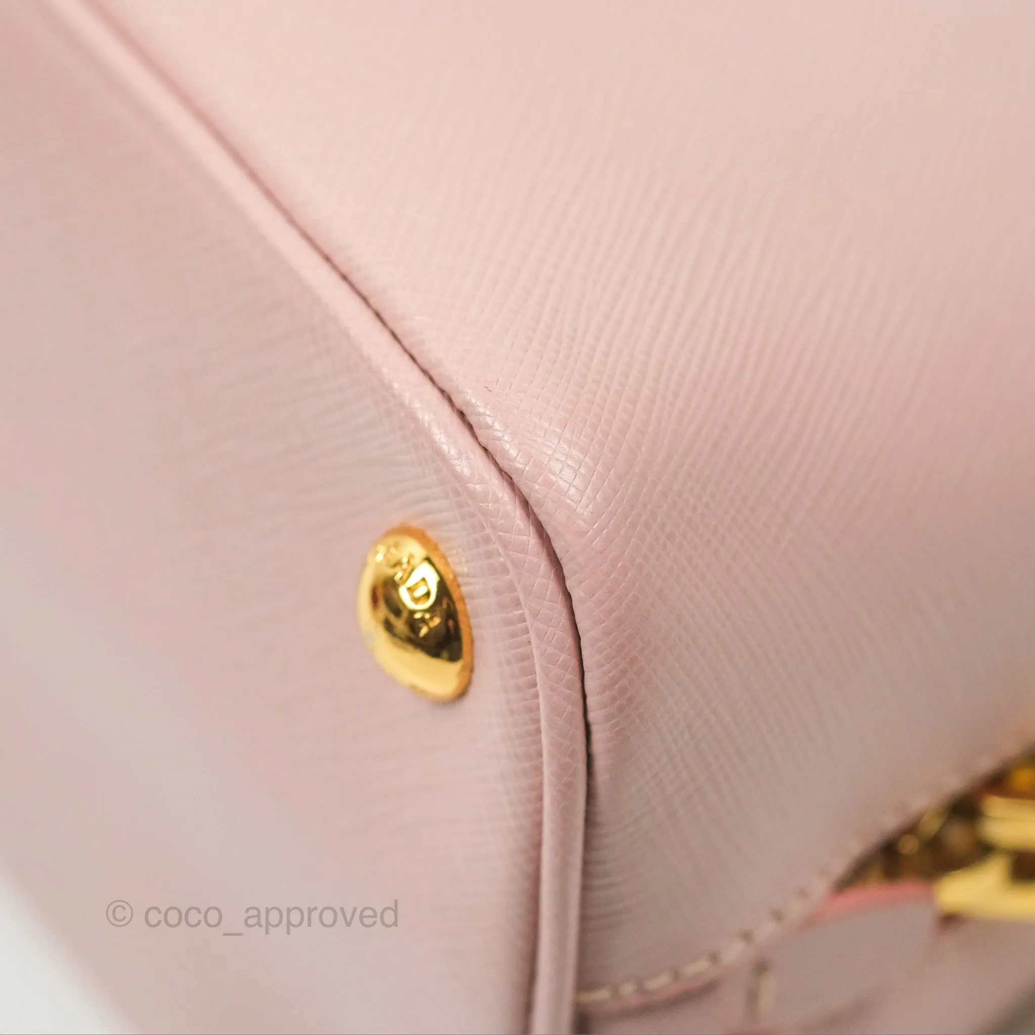 Prada Small Promenade Bag Saffiano Lux Light Pink