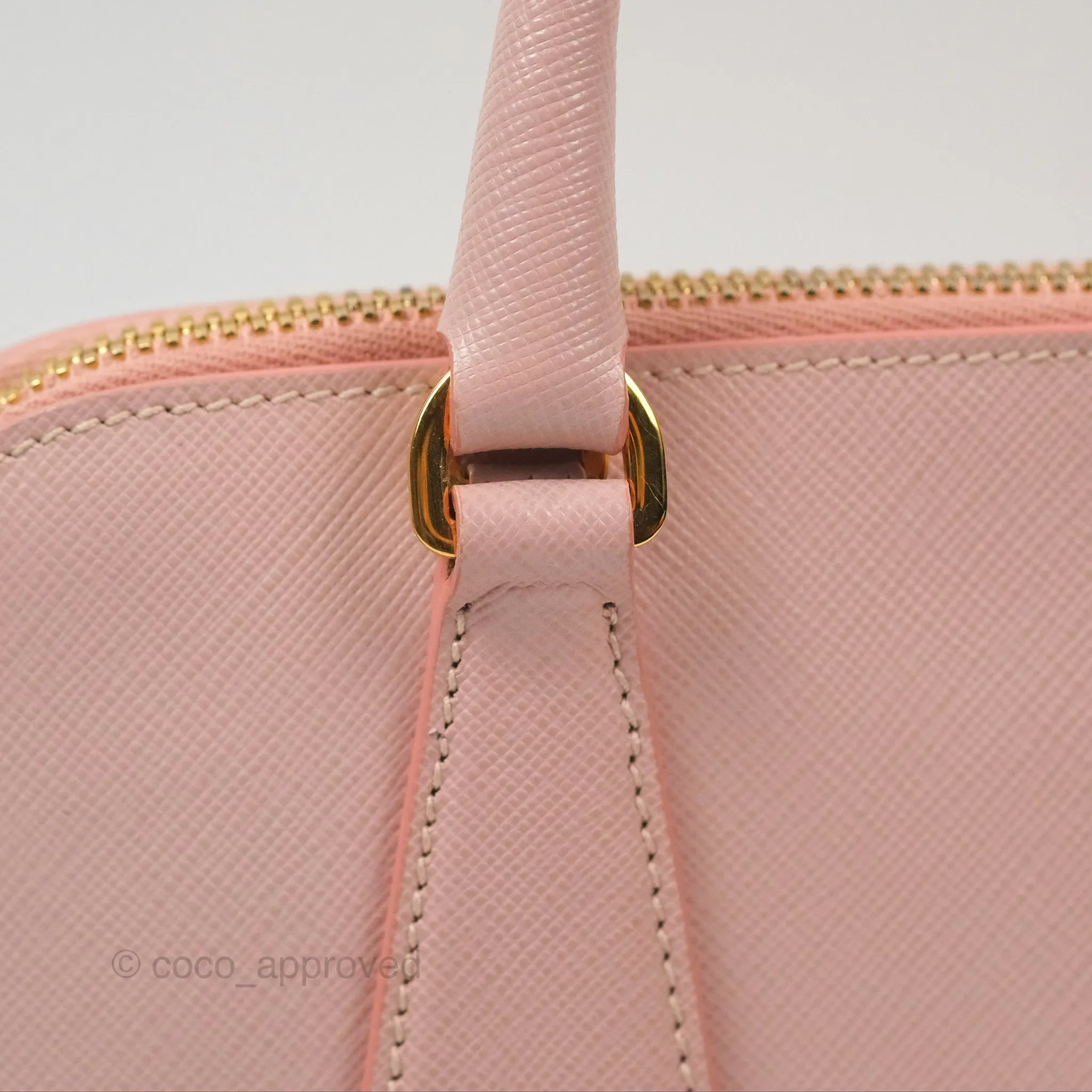 Prada Small Promenade Bag Saffiano Lux Light Pink