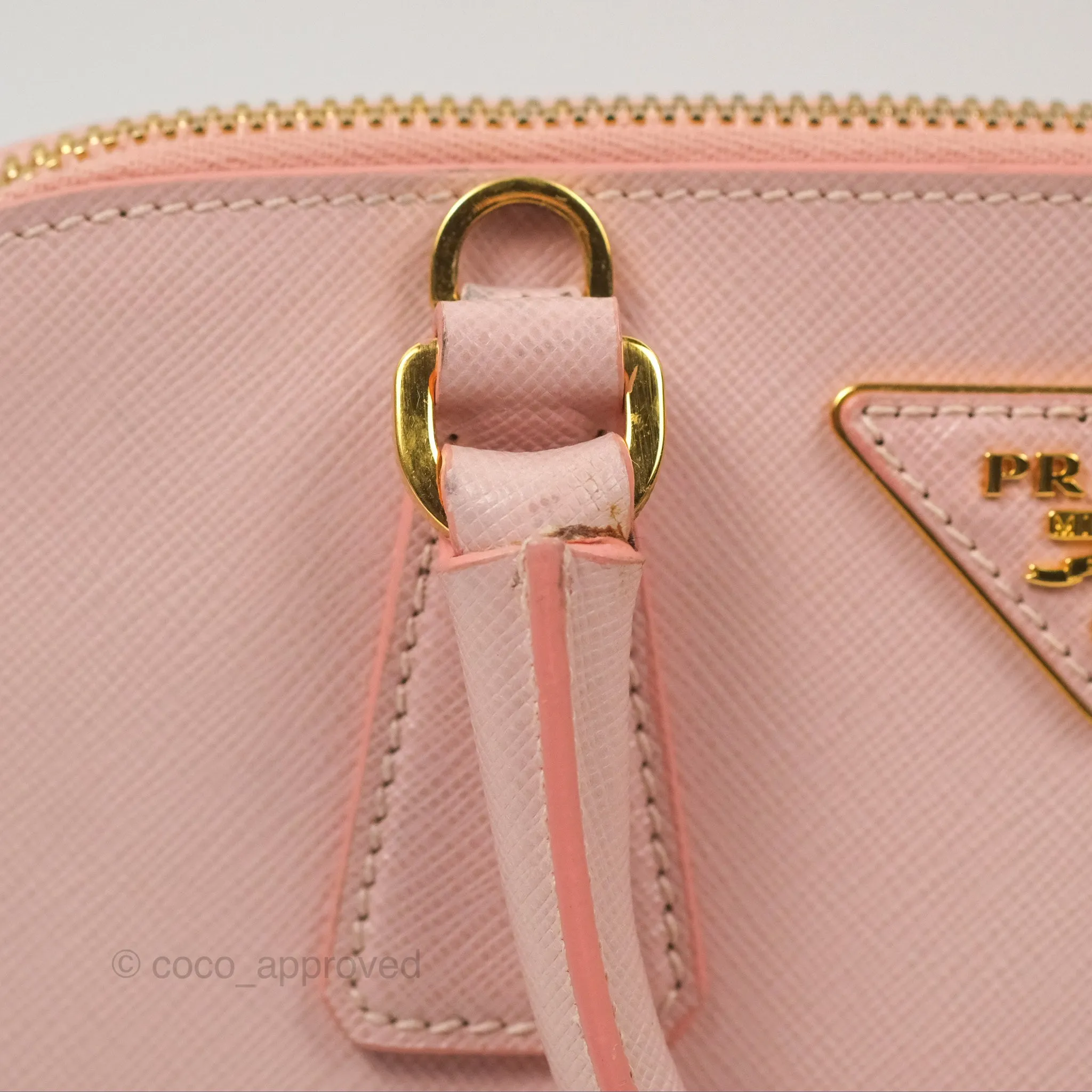 Prada Small Promenade Bag Saffiano Lux Light Pink