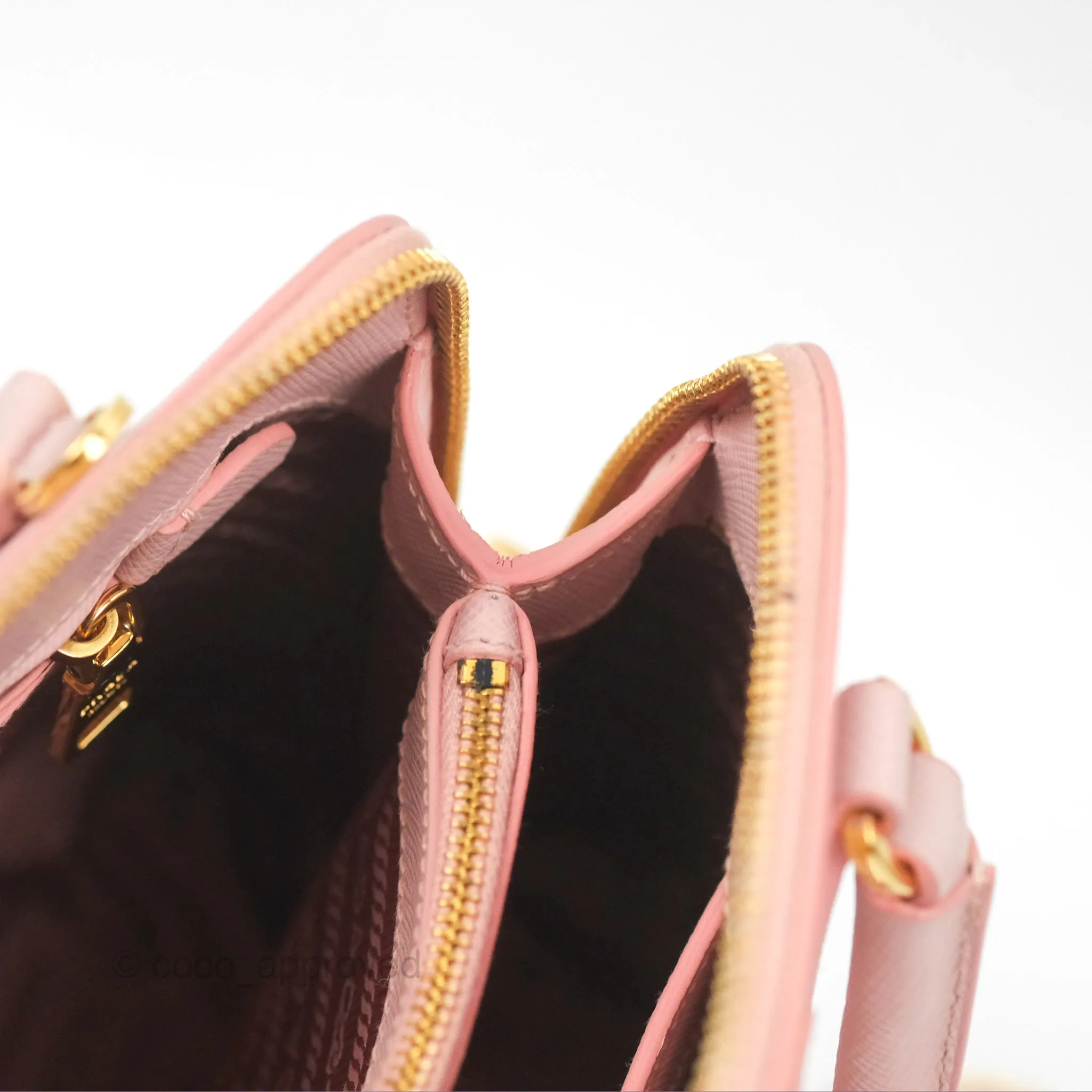 Prada Small Promenade Bag Saffiano Lux Light Pink